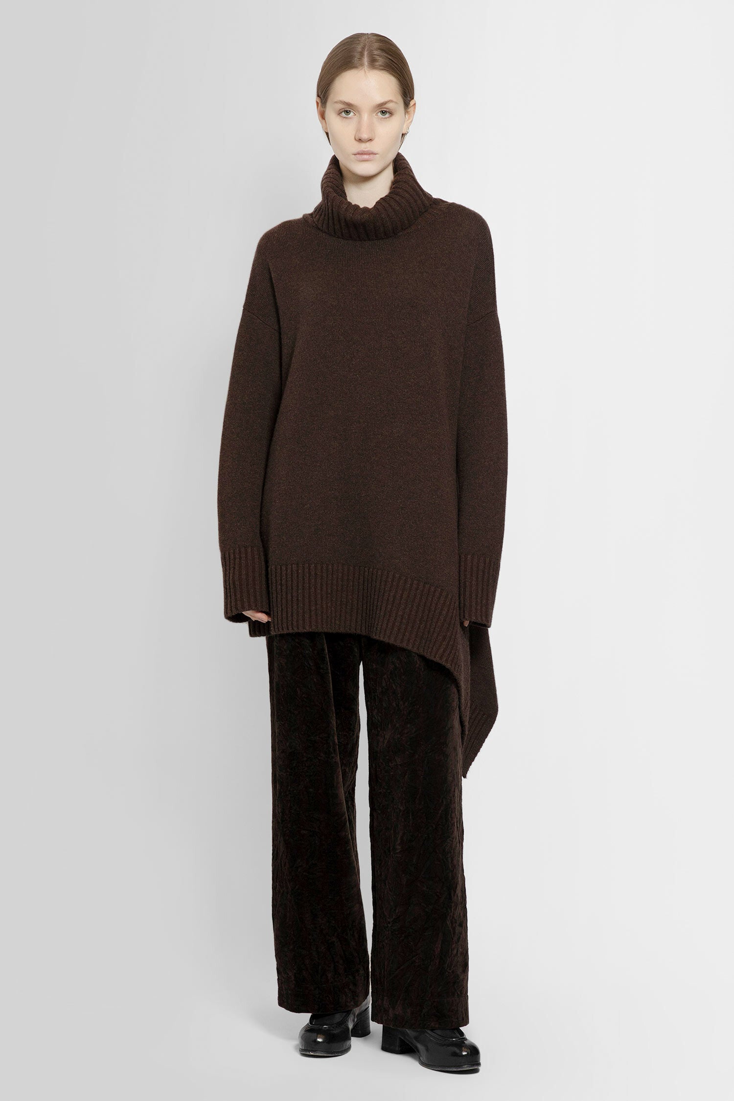 ZIGGY CHEN WOMAN BROWN KNITWEAR