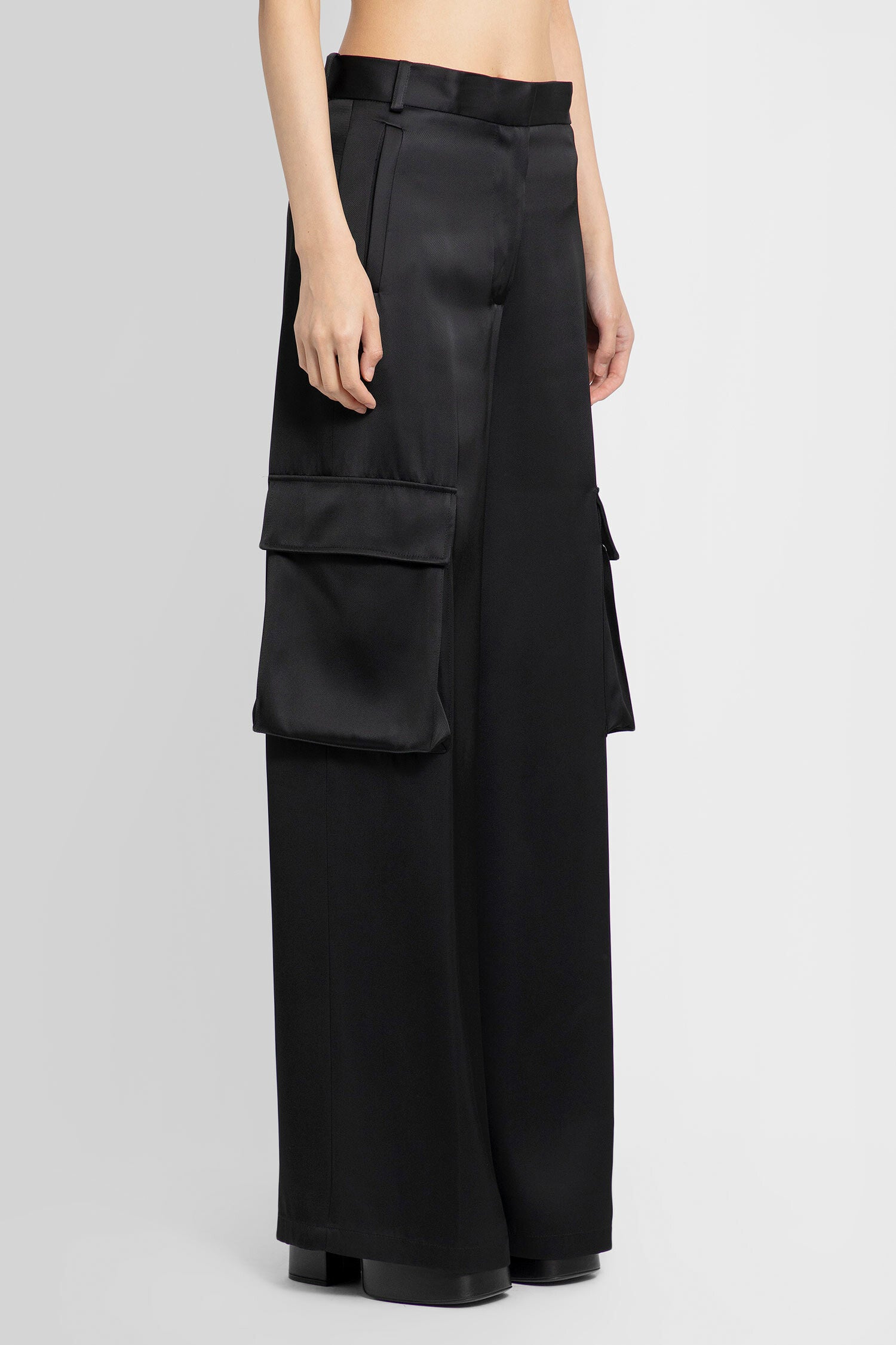 VERSACE WOMAN BLACK TROUSERS