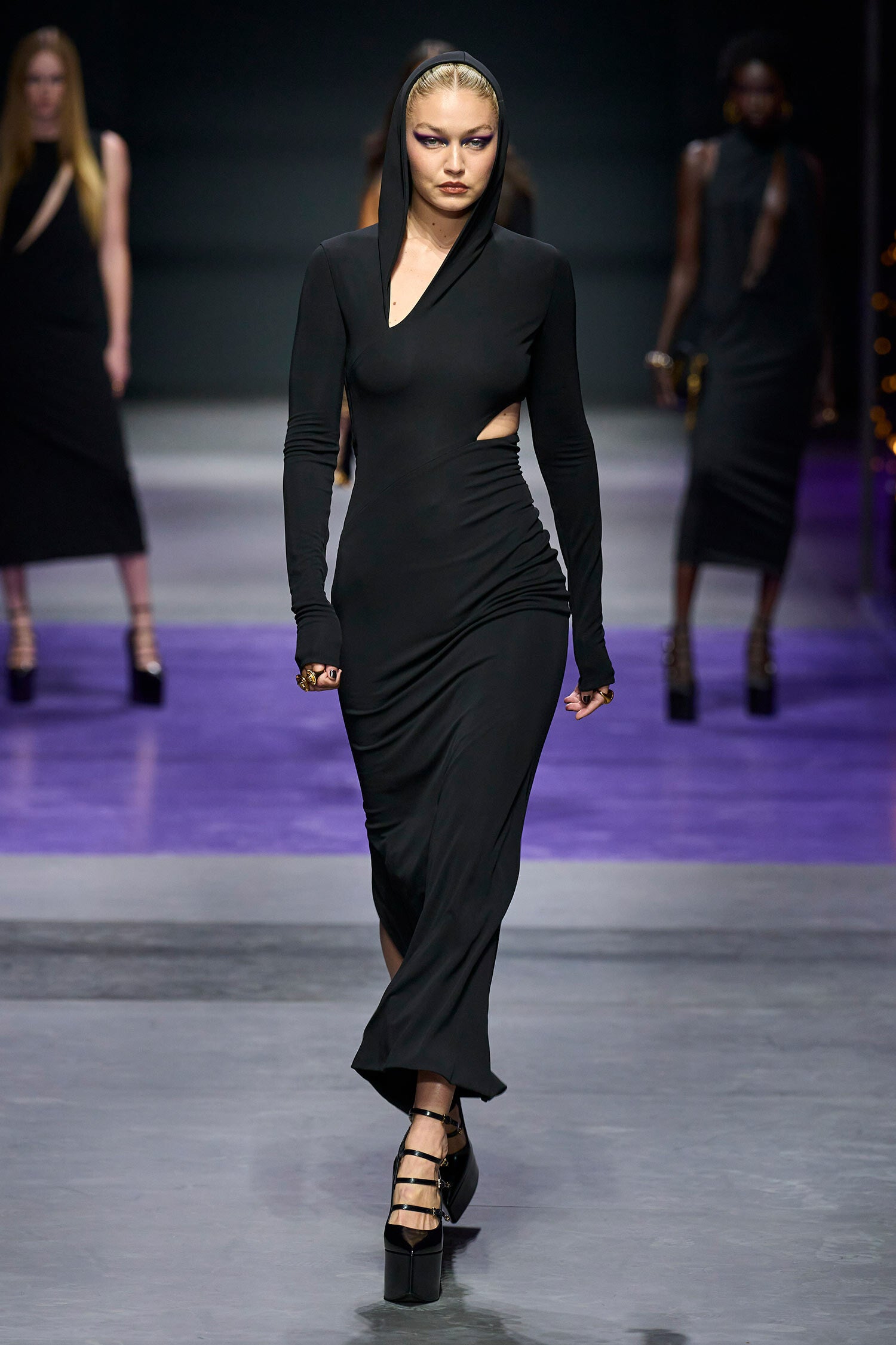 VERSACE WOMAN BLACK DRESSES