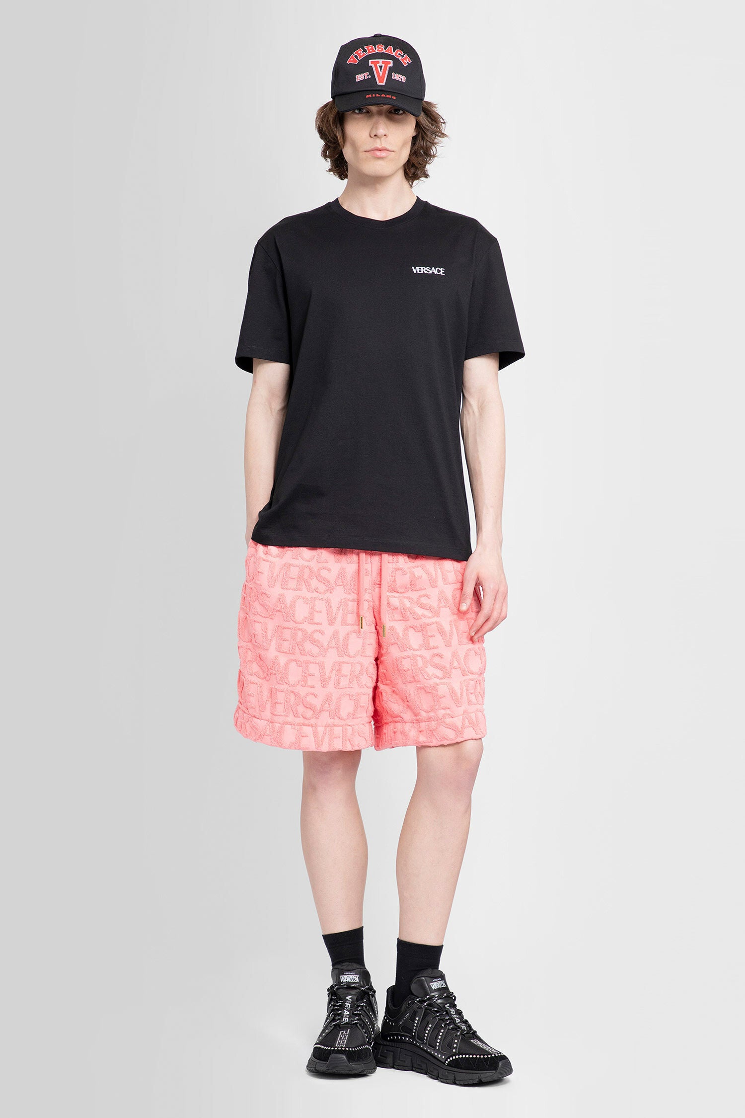 VERSACE MAN PINK SHORTS & SKIRTS