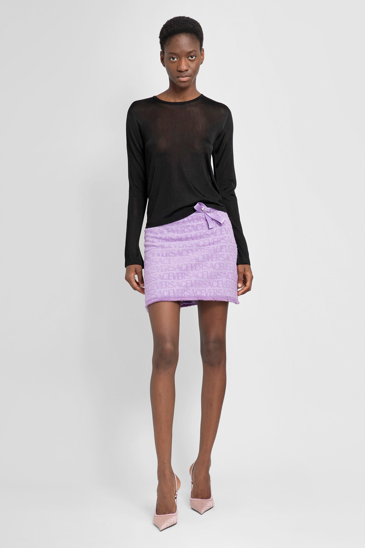 VERSACE WOMAN PURPLE SKIRTS