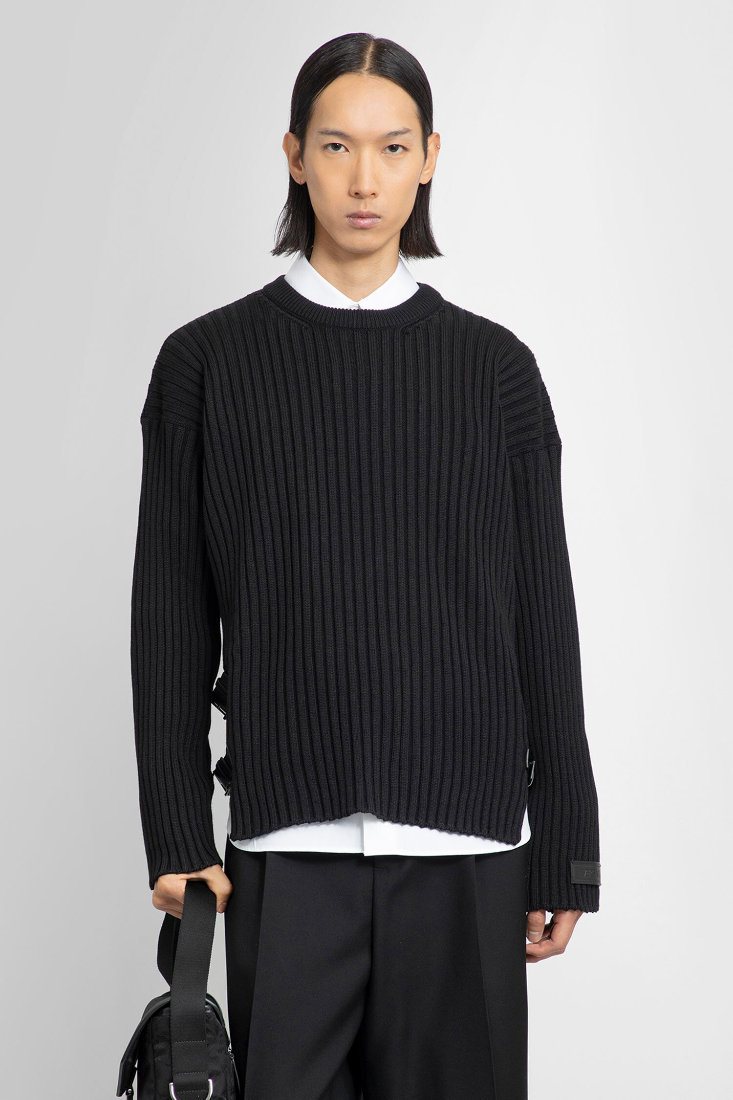 VERSACE MAN BLACK KNITWEAR