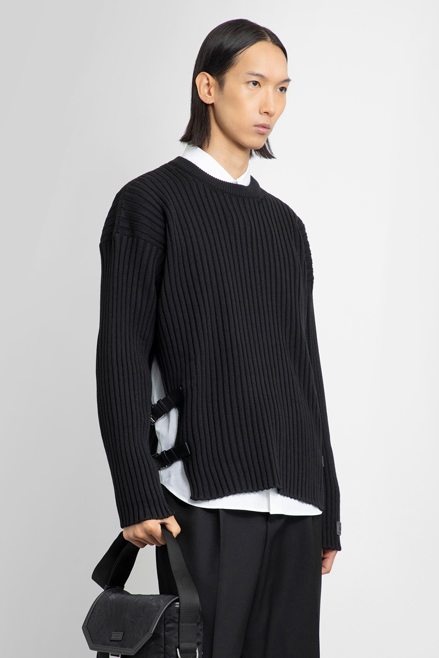 VERSACE MAN BLACK KNITWEAR