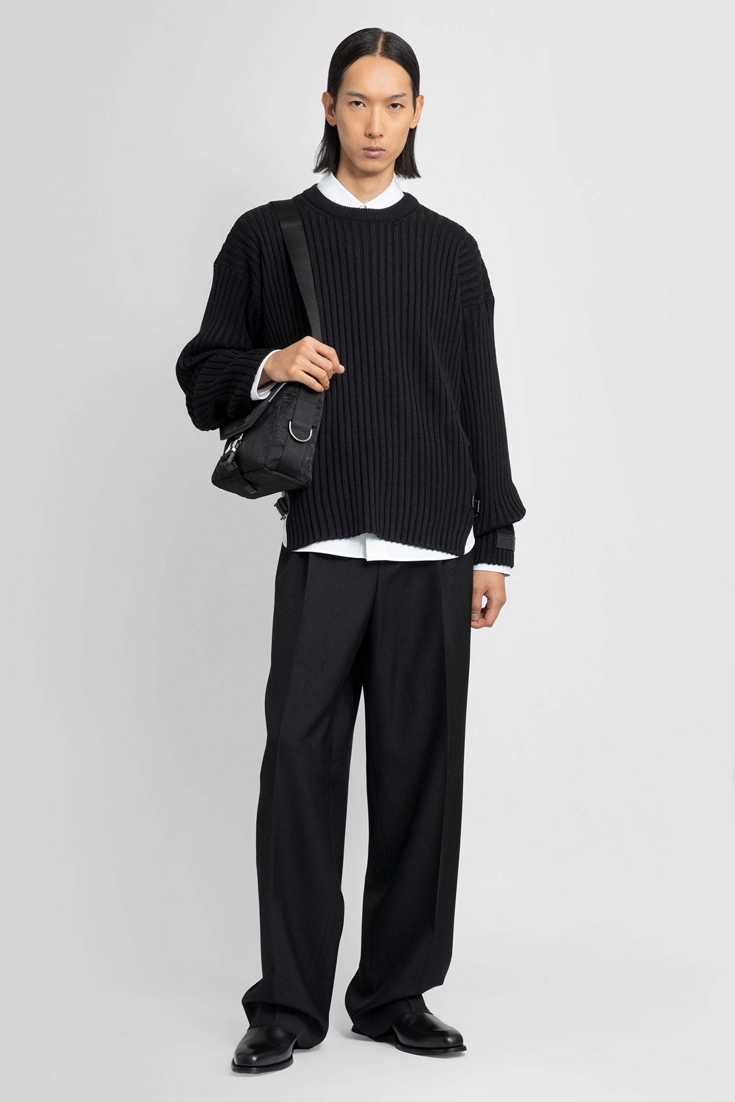 VERSACE MAN BLACK KNITWEAR