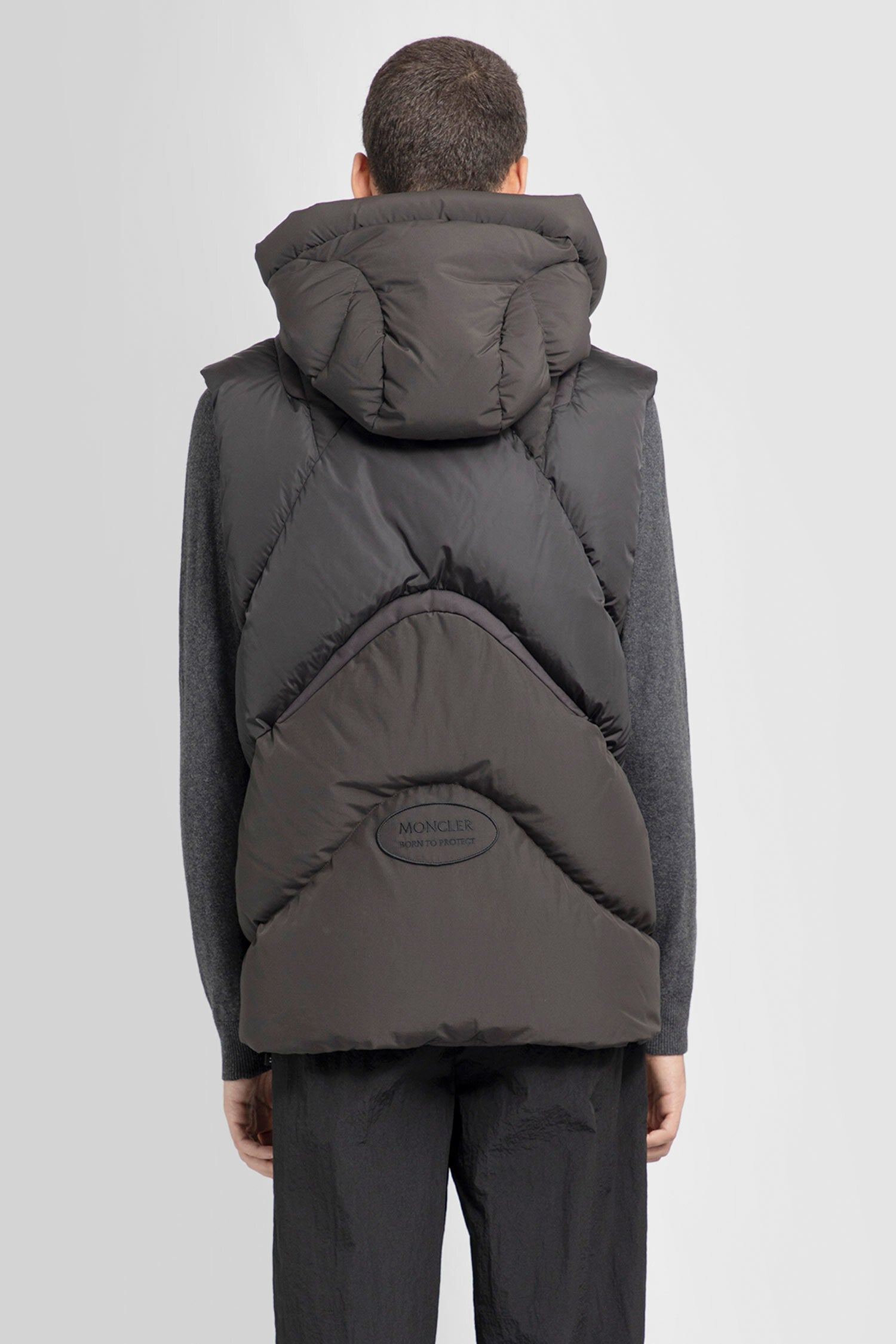 MONCLER MAN GREY VESTS