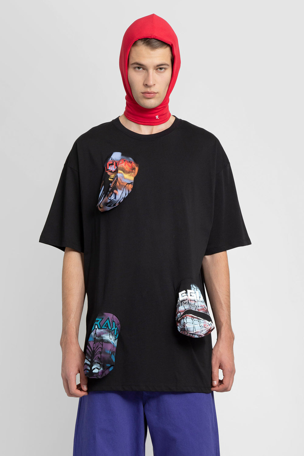 RAF SIMONS MAN BLACK T-SHIRTS