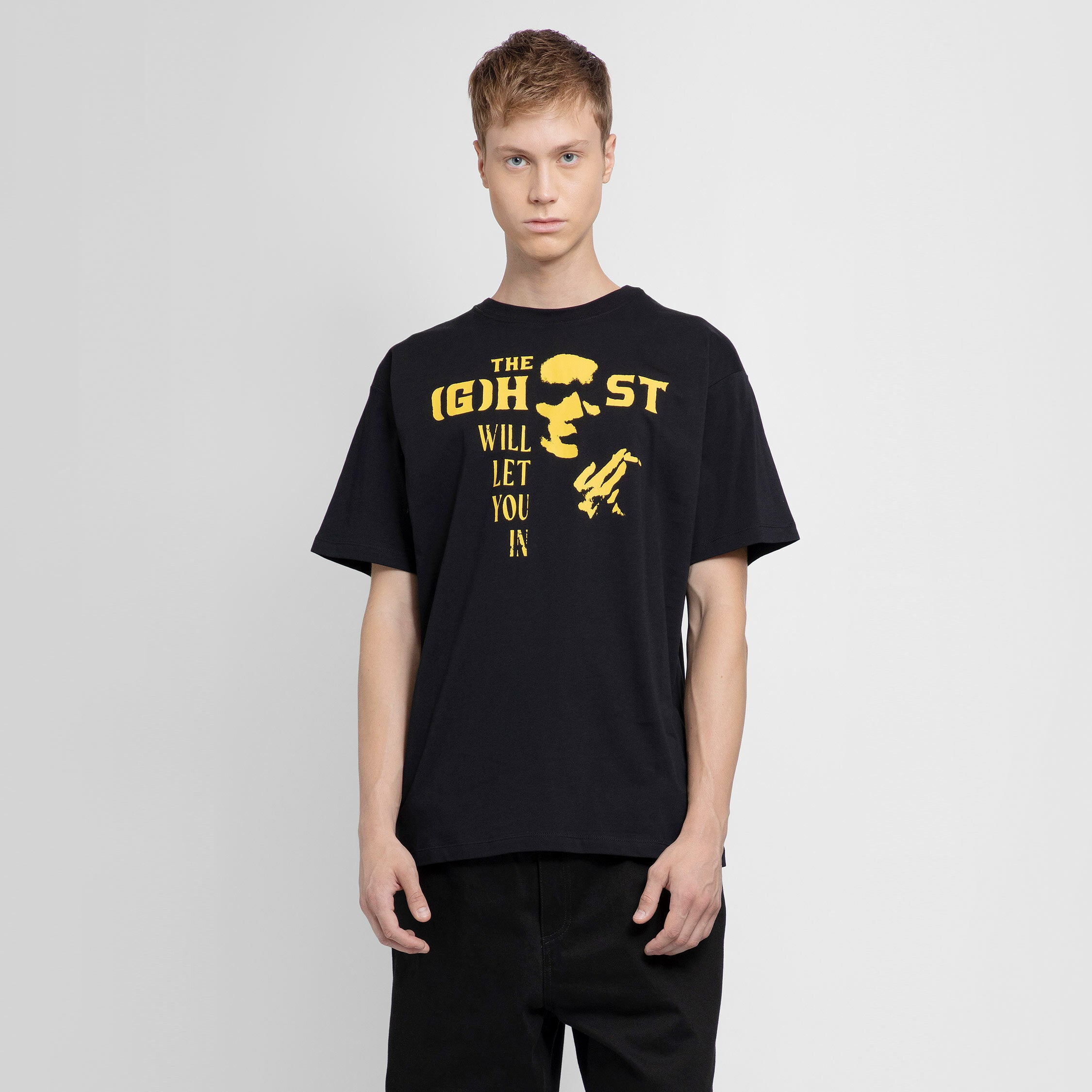 RAF SIMONS MAN BLACK T-SHIRTS