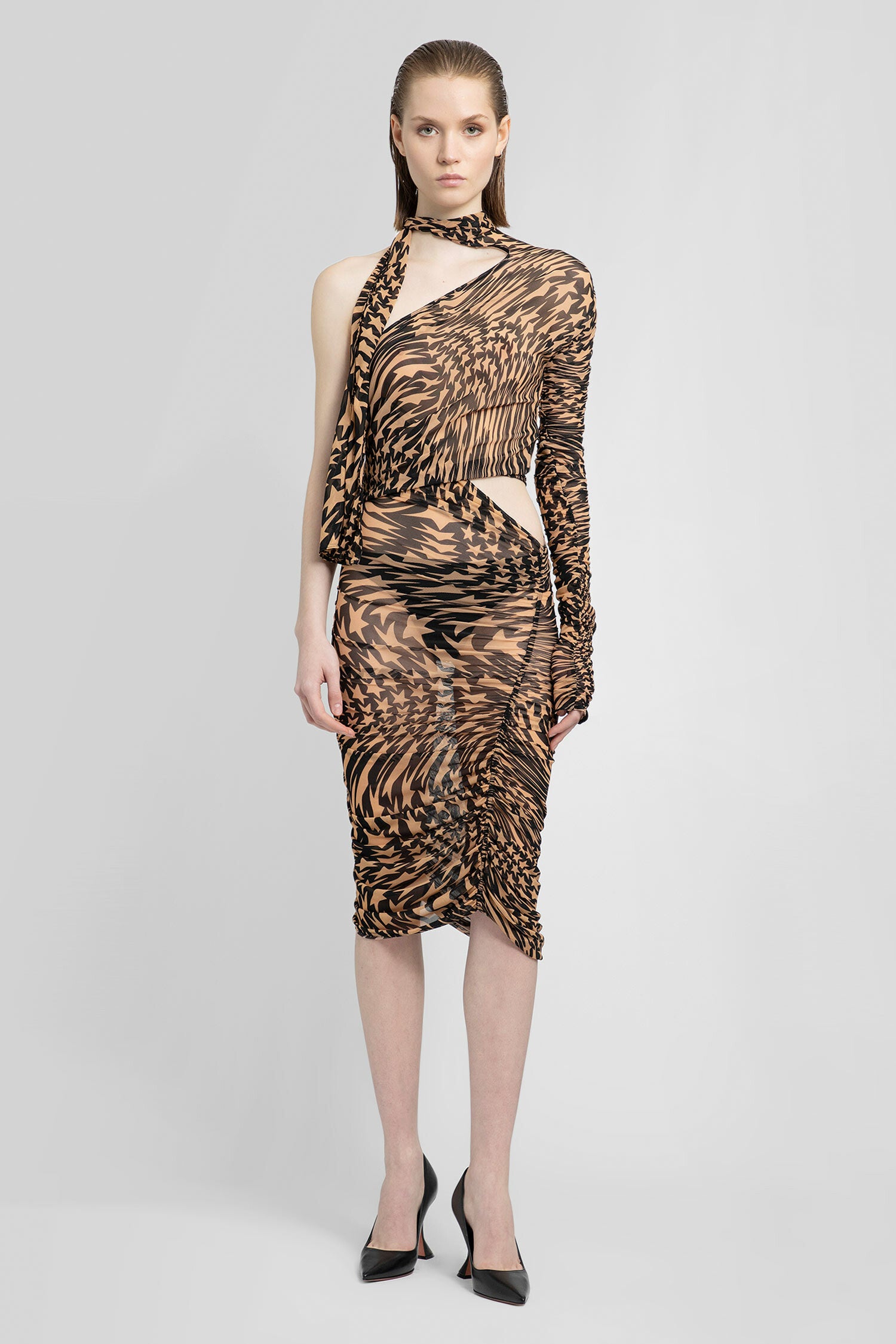 MUGLER WOMAN BROWN DRESSES