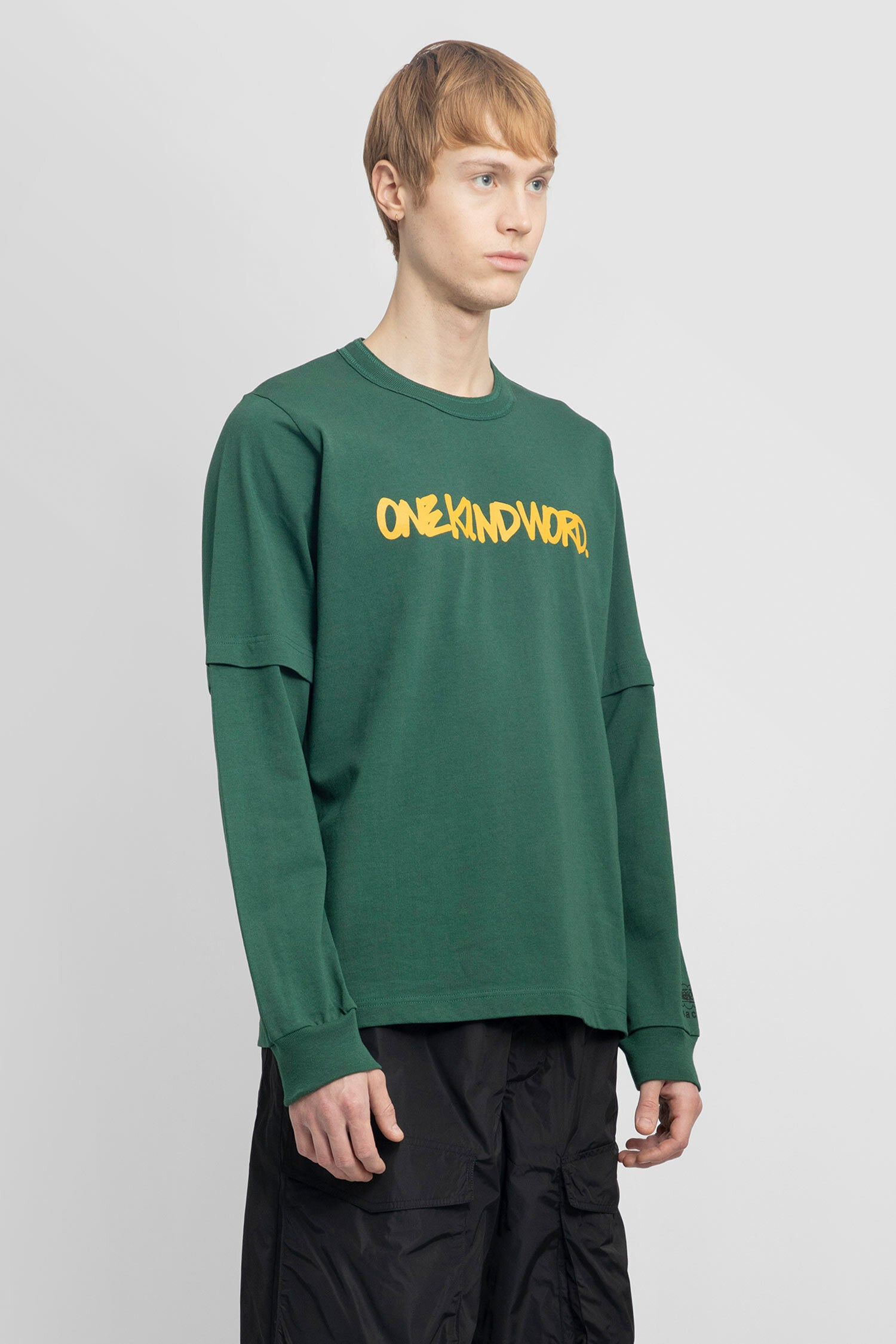 SACAI MAN GREEN T-SHIRTS