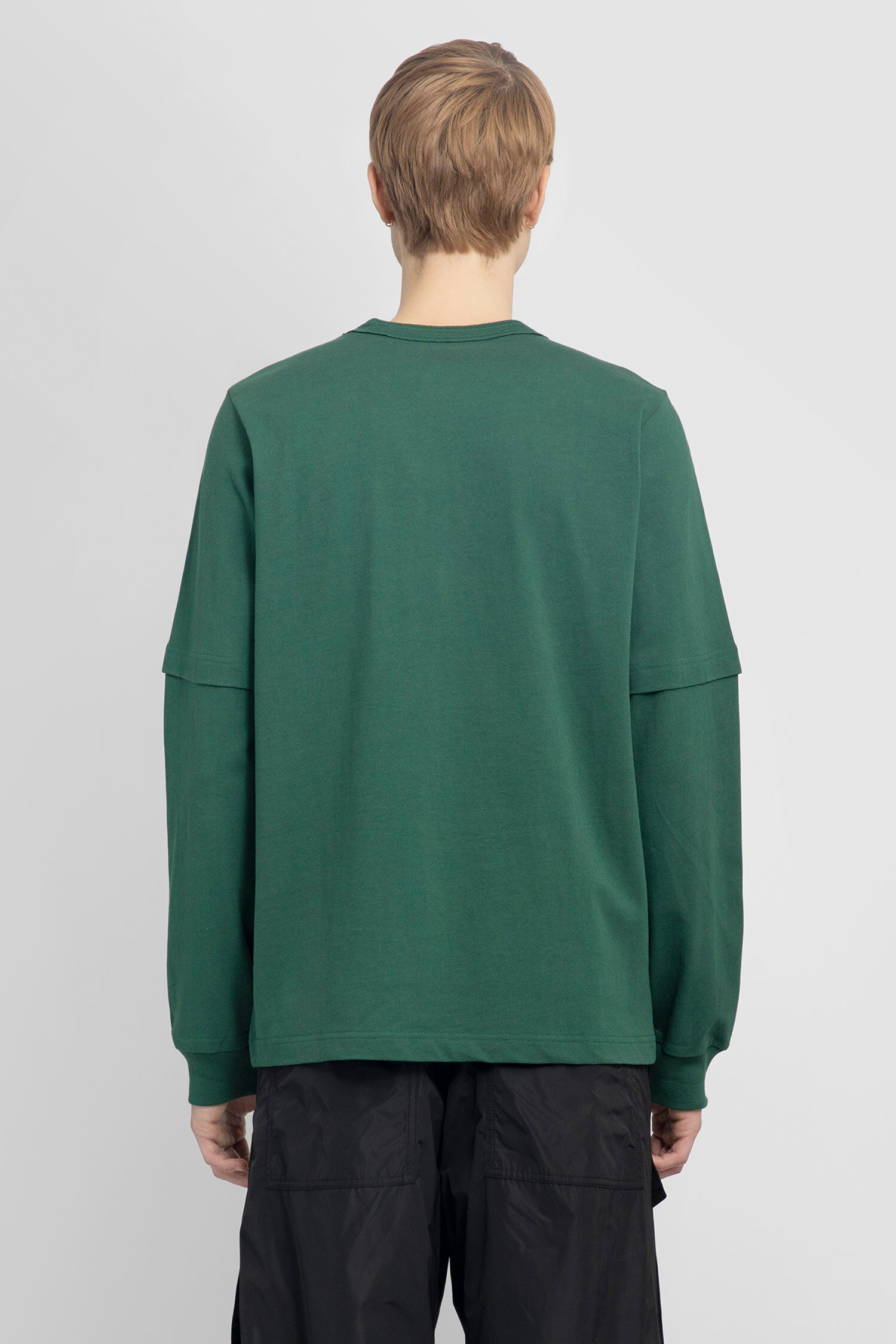 SACAI MAN GREEN T-SHIRTS & TANK TOPS