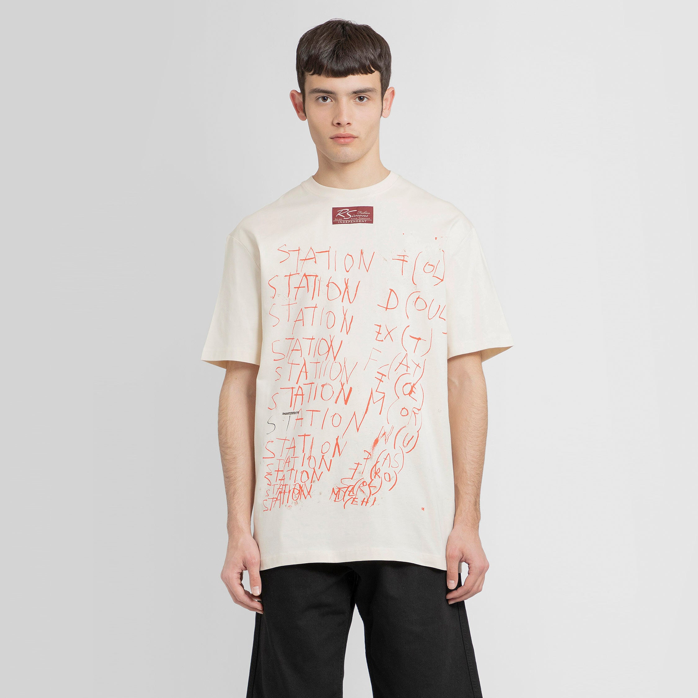 RAF SIMONS MAN WHITE T-SHIRTS