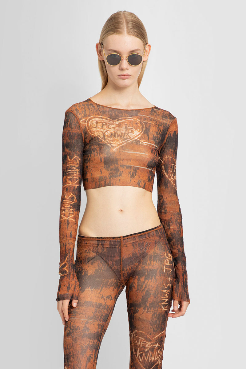 JEAN PAUL GAULTIER WOMAN BROWN TOPS