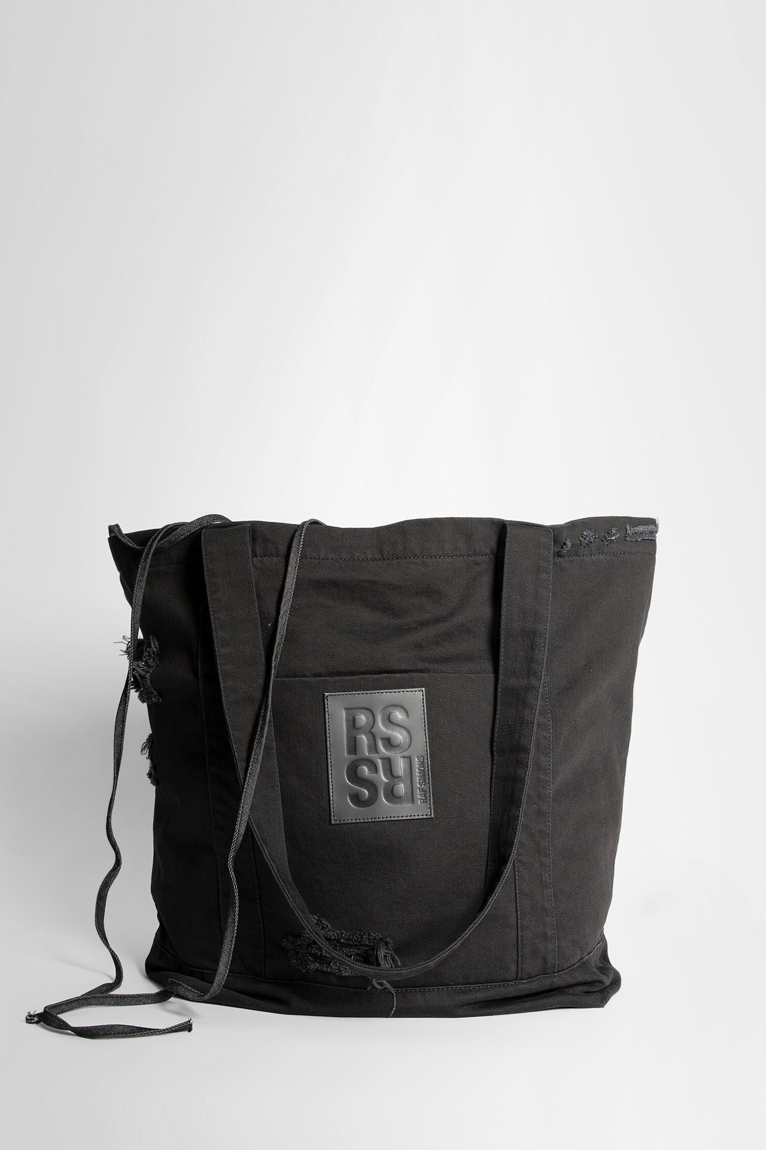 RAF SIMONS MAN BLACK TOTE BAGS