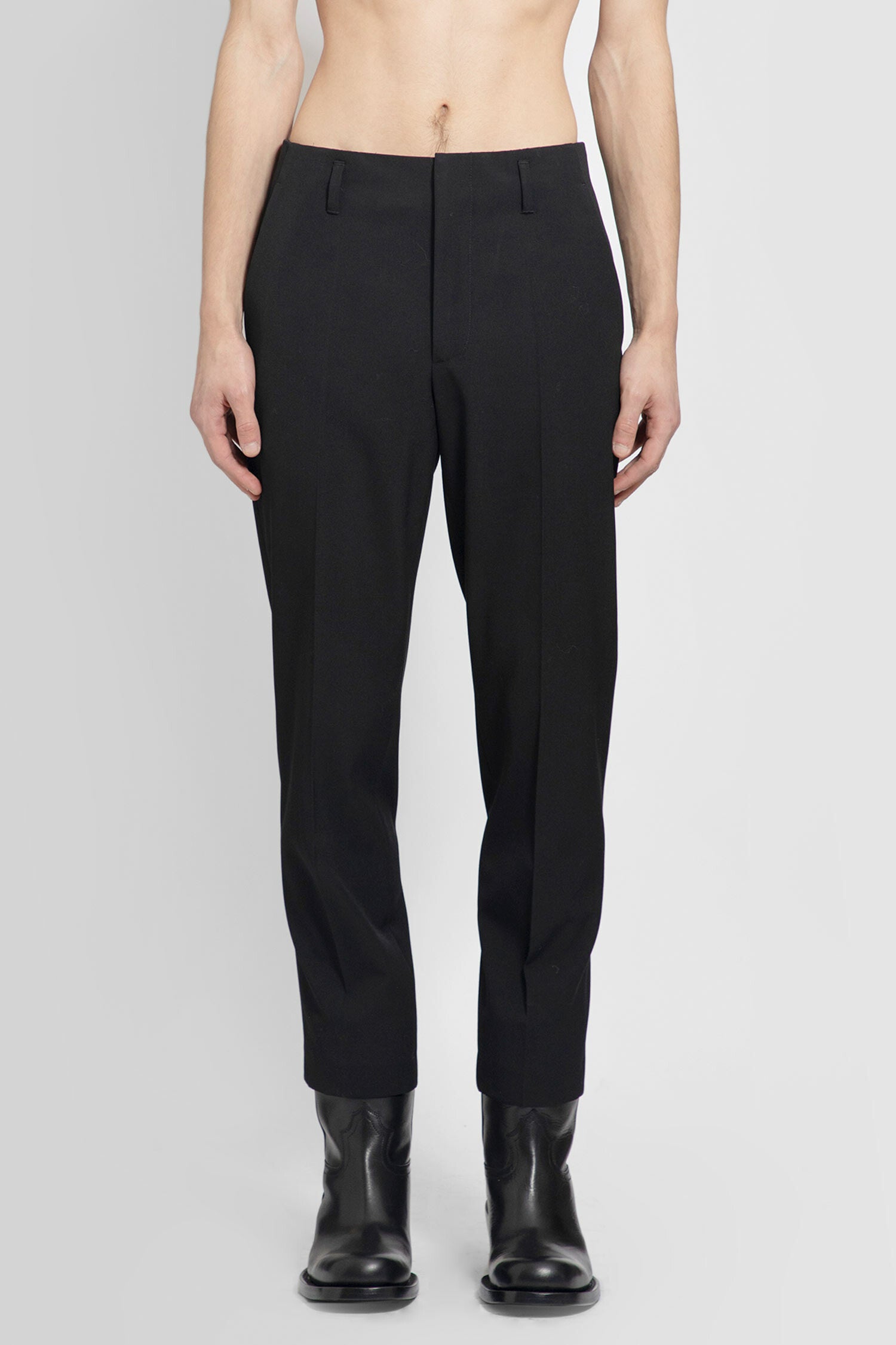 DRIES VAN NOTEN MAN BLACK TROUSERS - DRIES VAN NOTEN - TROUSERS