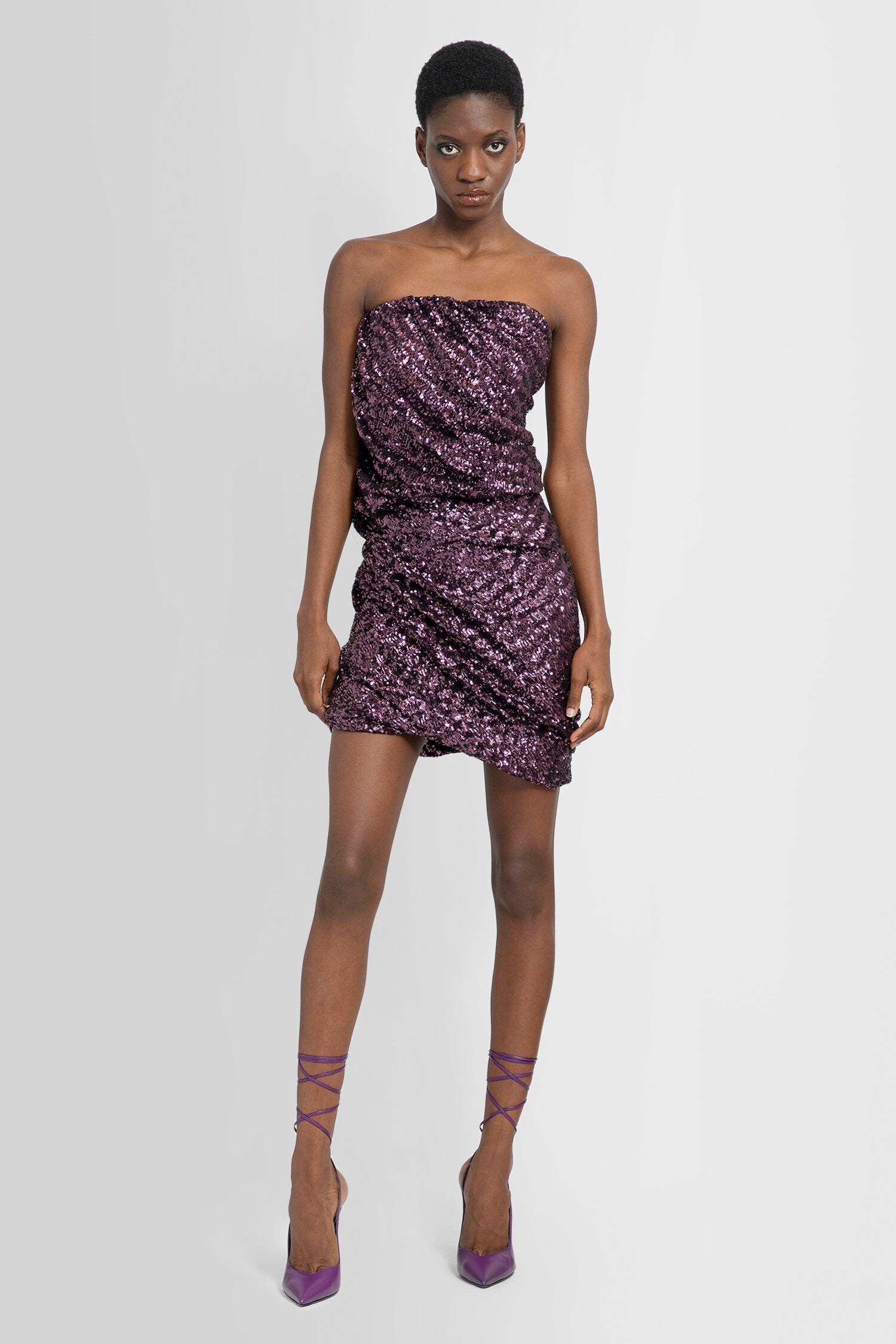 THE ATTICO WOMAN PURPLE DRESSES