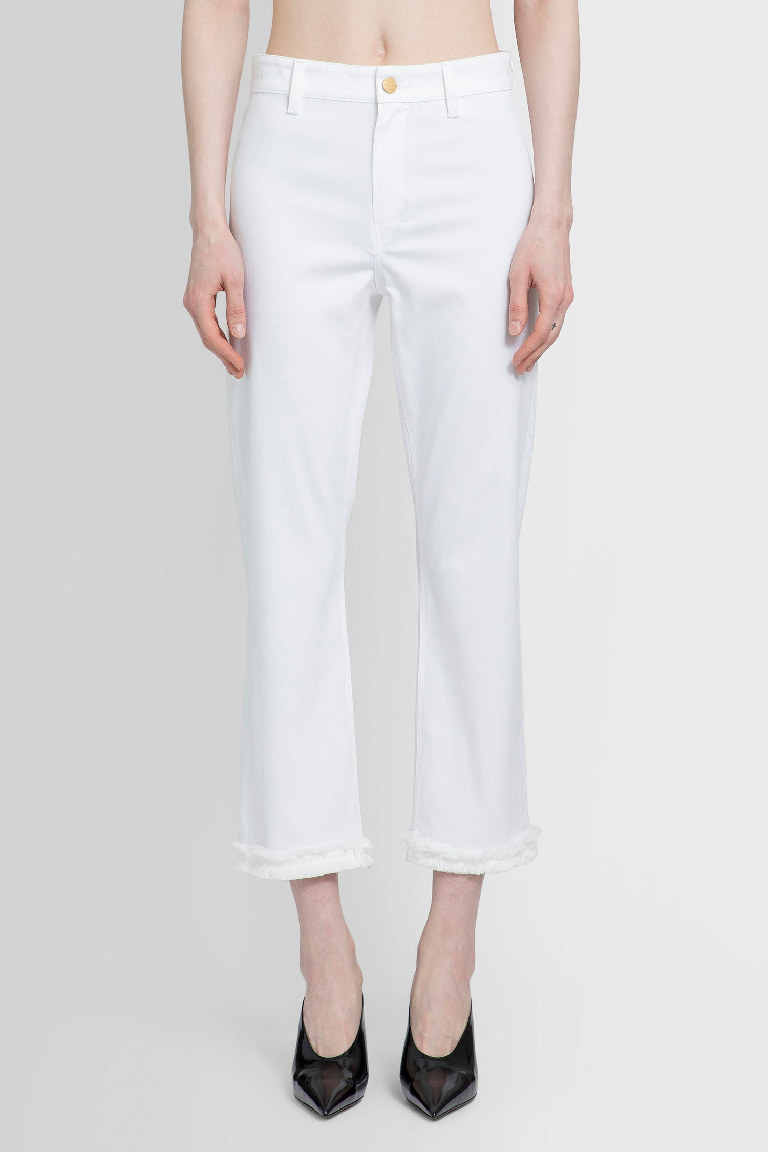 S MAX MARA WOMAN WHITE TROUSERS