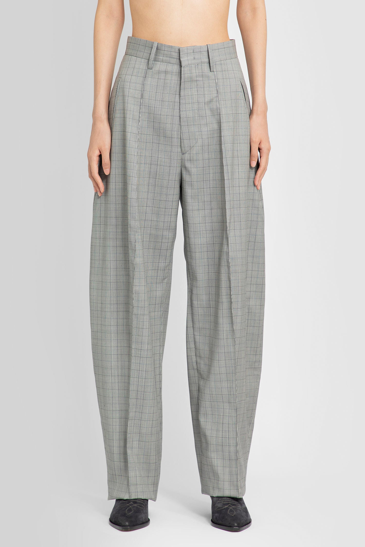 ISABEL MARANT WOMAN GREY TROUSERS