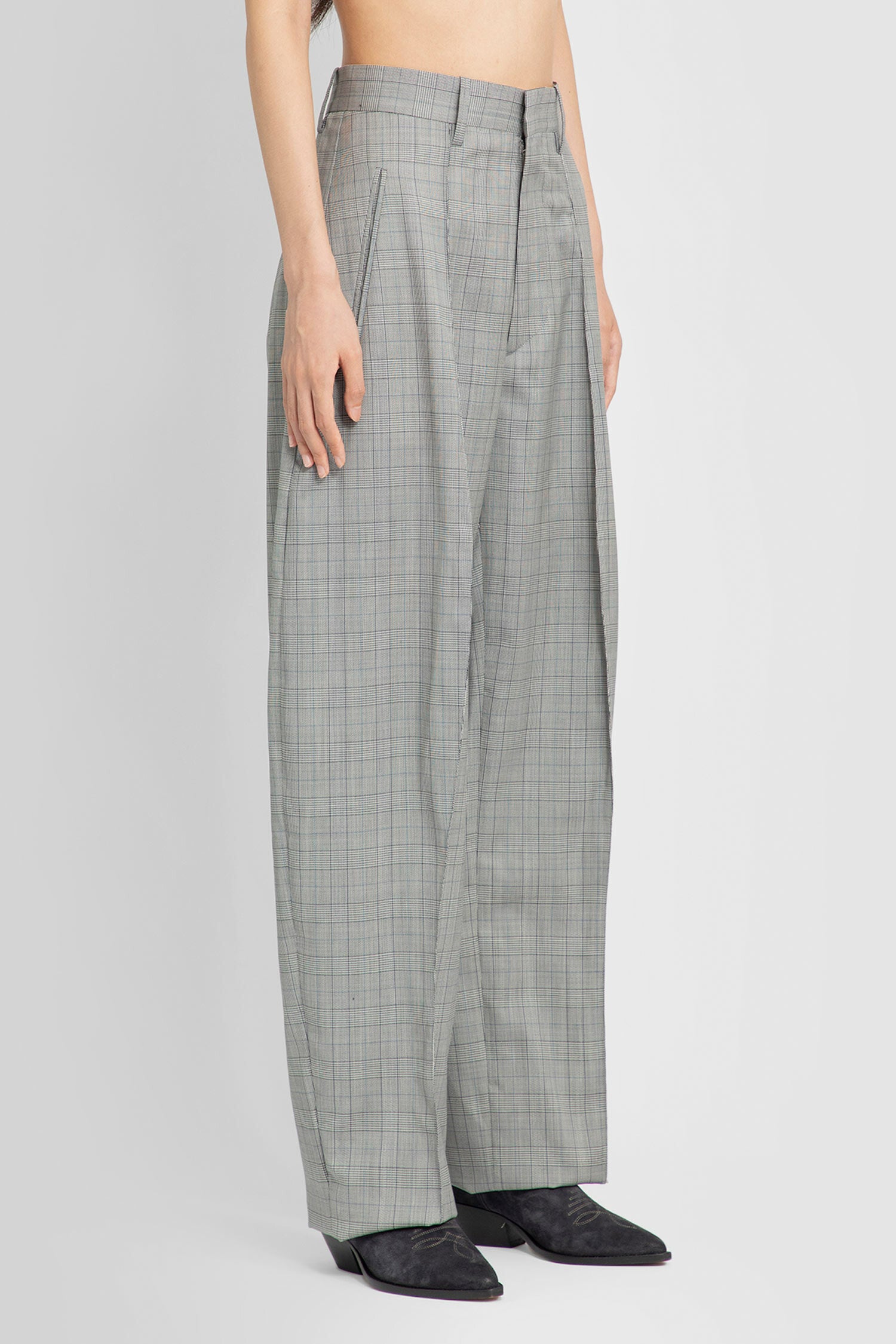 ISABEL MARANT WOMAN GREY TROUSERS