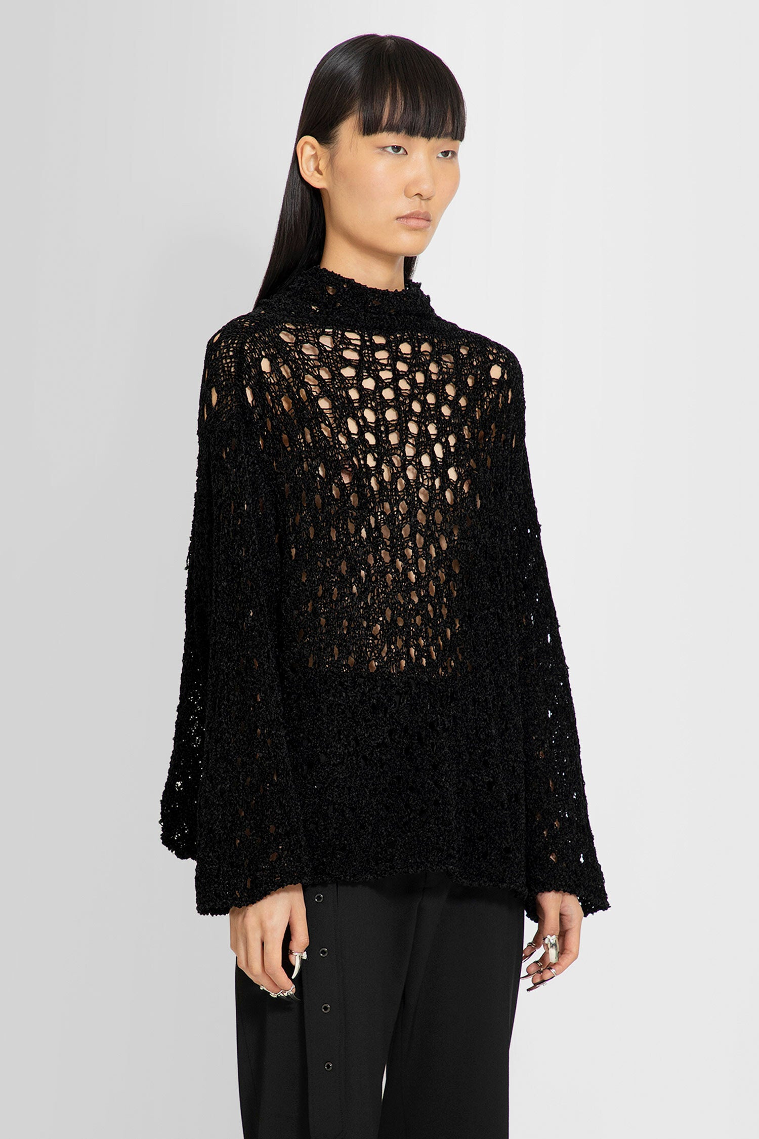 SSHEENA WOMAN BLACK KNITWEAR