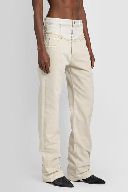 ISABEL MARANT WOMAN OFF-WHITE JEANS