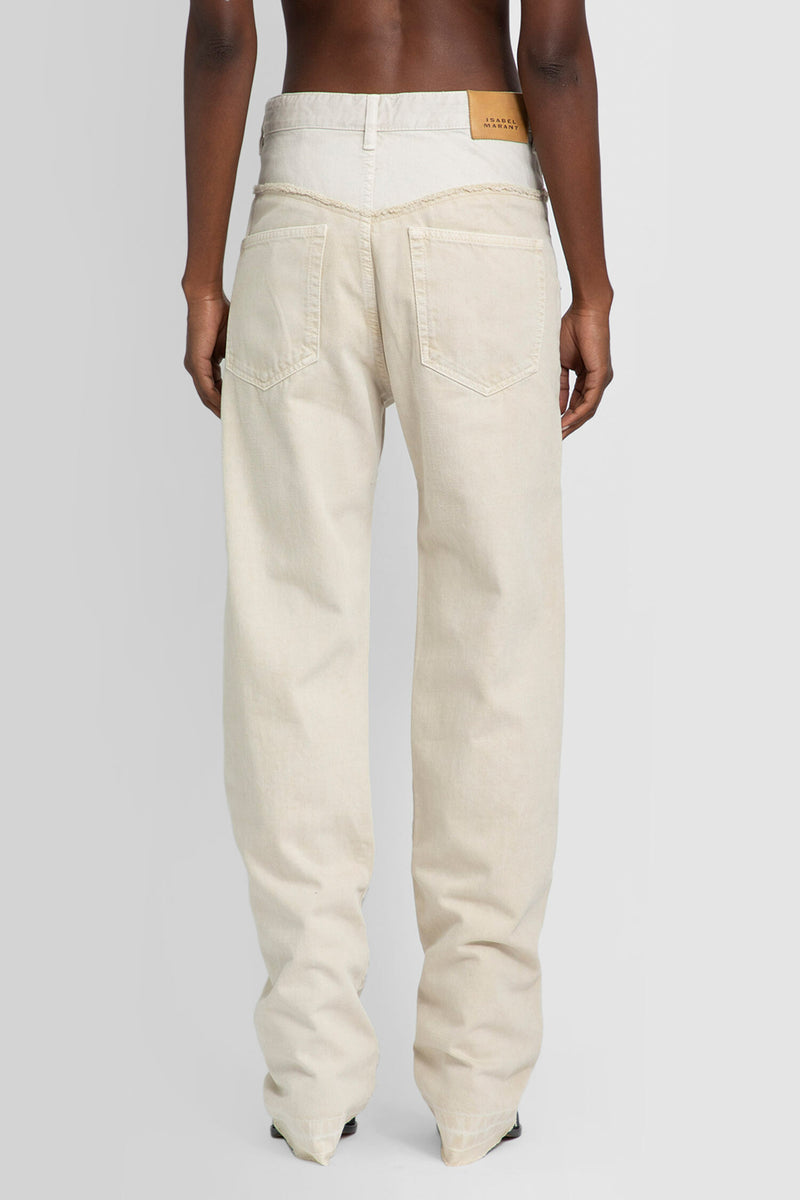 ISABEL MARANT WOMAN OFF-WHITE TROUSERS
