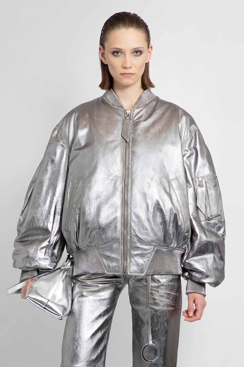 THE ATTICO WOMAN SILVER JACKETS