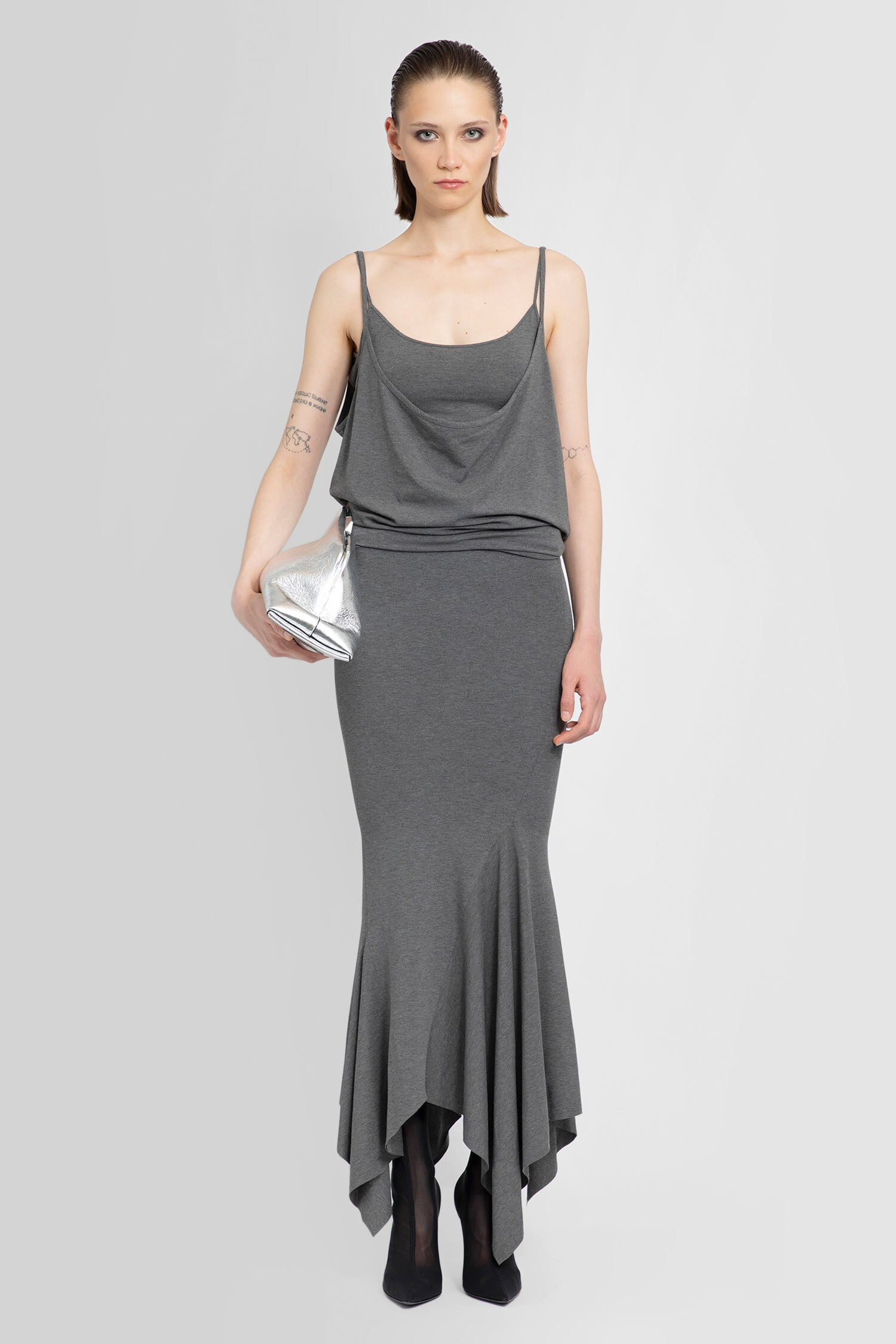 THE ATTICO WOMAN GREY DRESSES