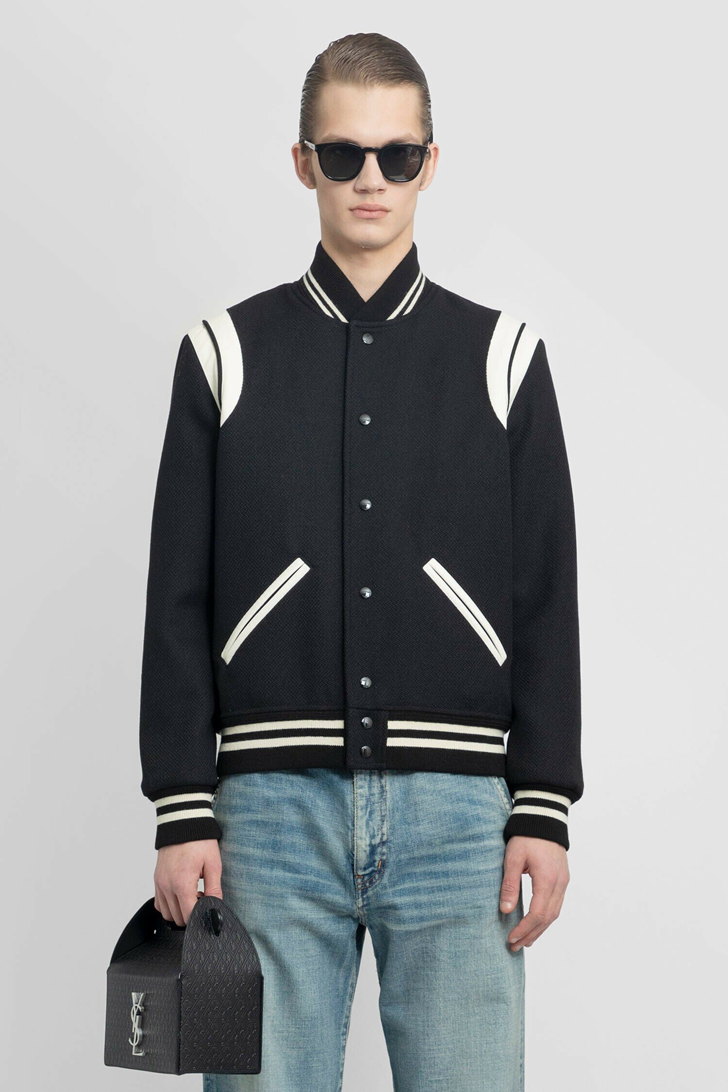 SAINT LAURENT MAN BLACK&WHITE JACKETS