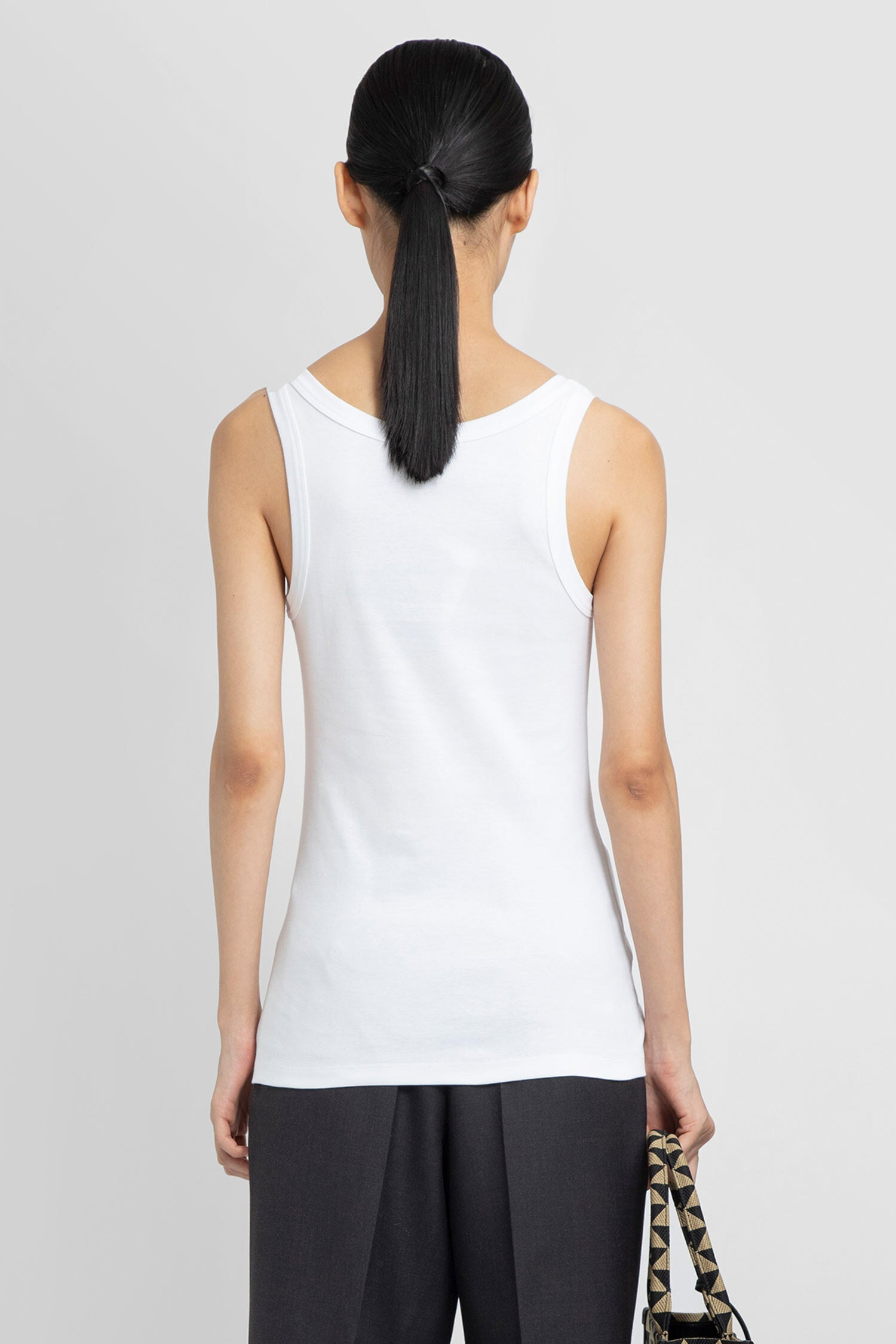 PRADA WOMAN WHITE T-SHIRTS & TANK TOPS