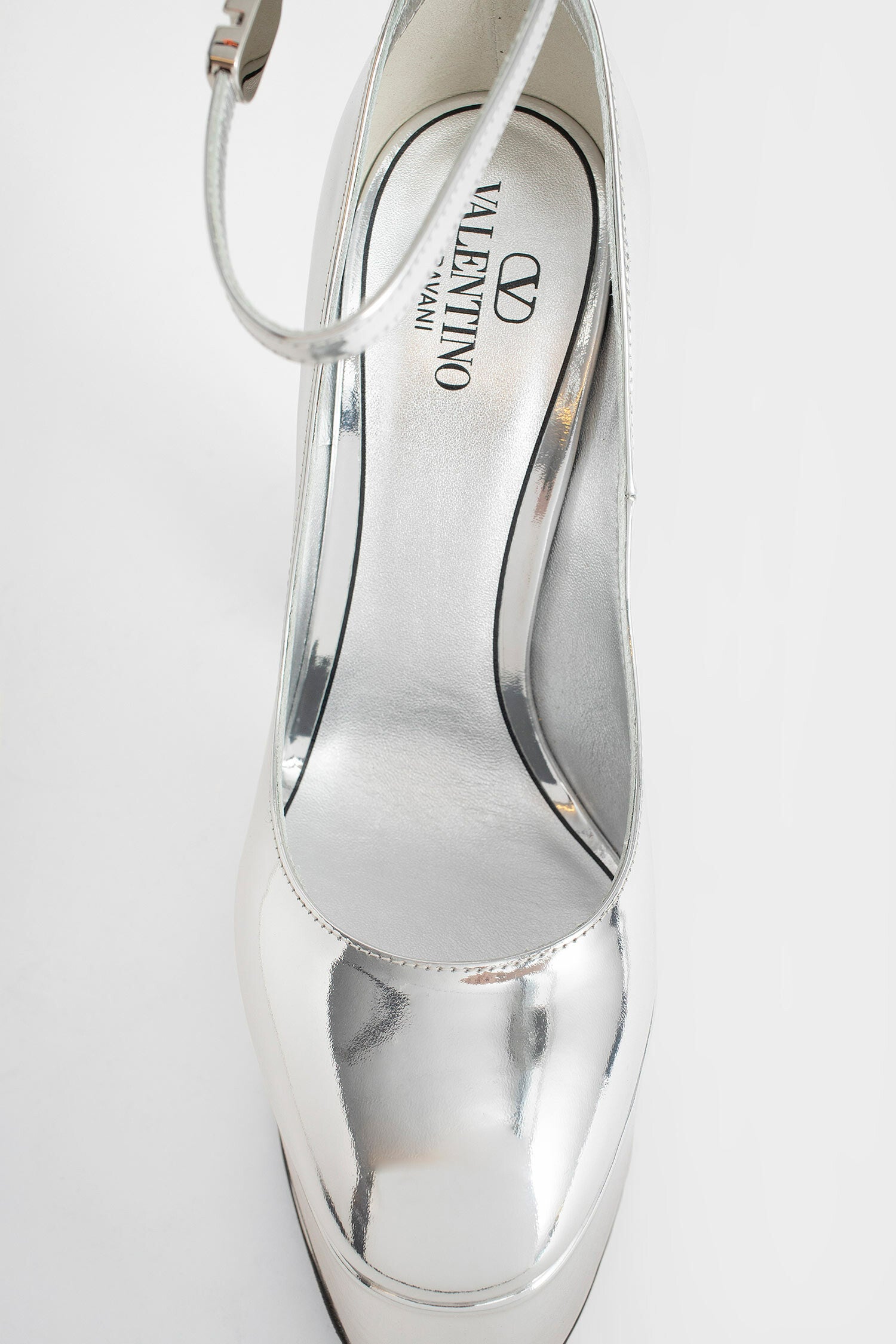 VALENTINO WOMAN SILVER PUMPS