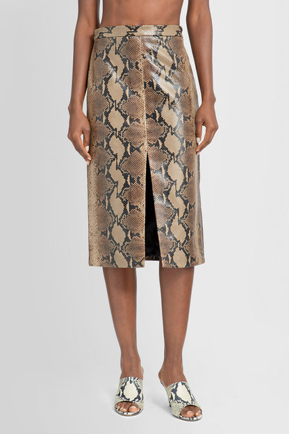 KHAITE WOMAN BROWN SKIRTS