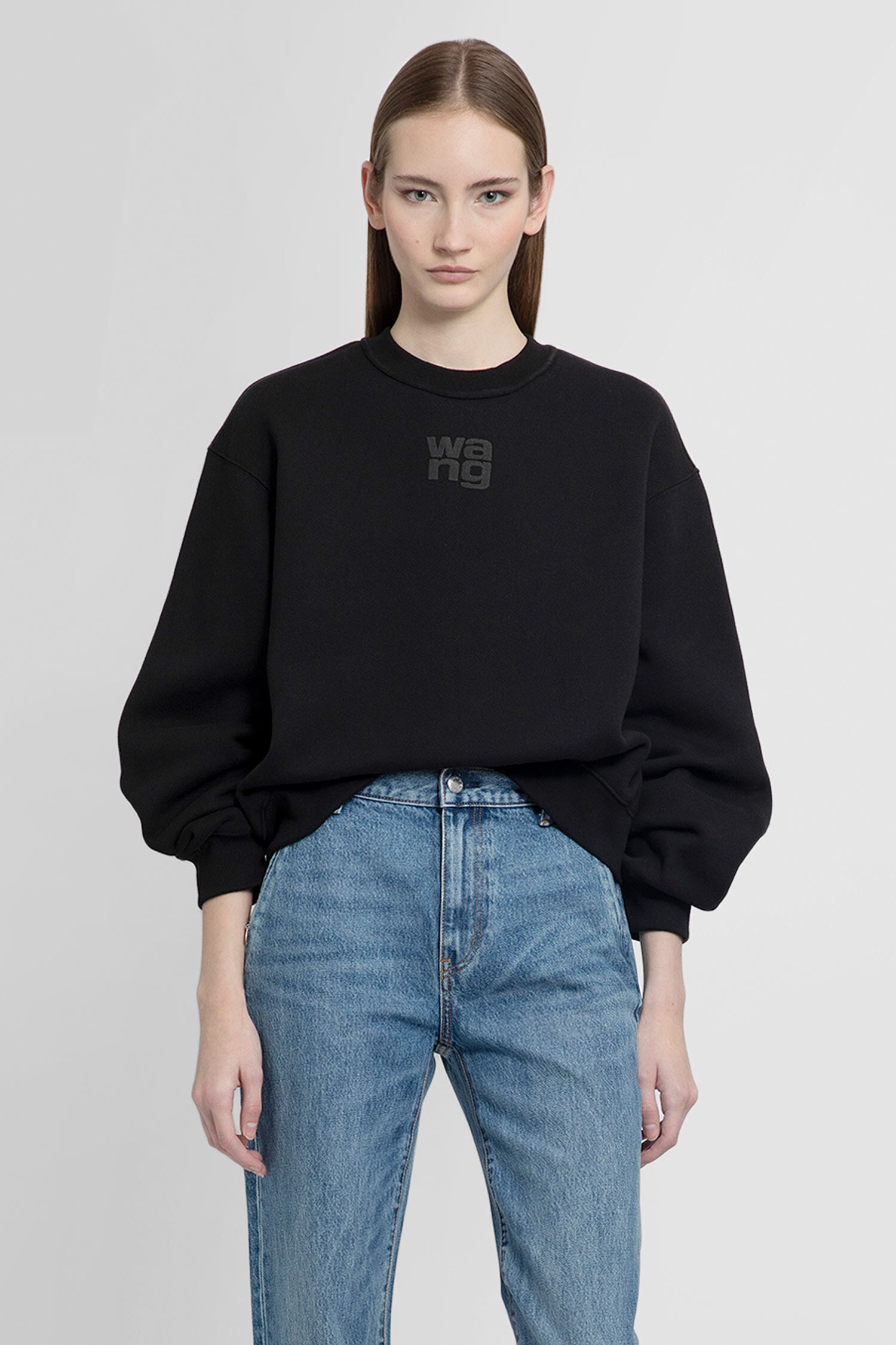 ALEXANDER WANG WOMAN BLACK SWEATSHIRTS