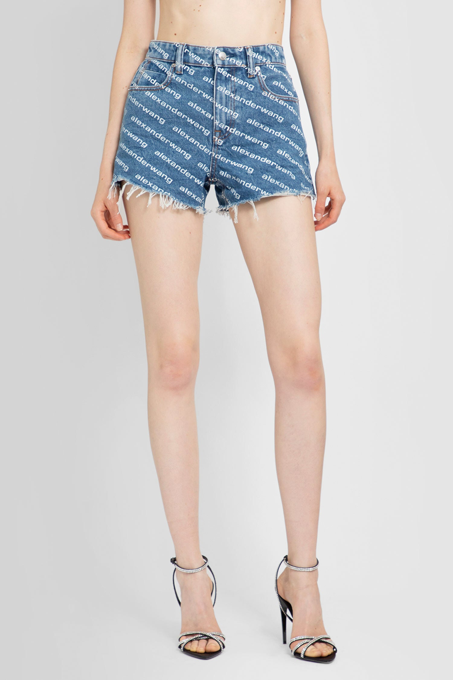 ALEXANDER WANG WOMAN BLUE SHORTS