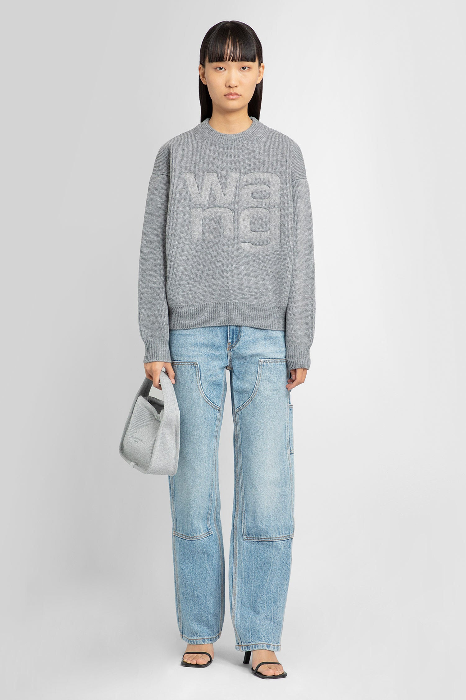 Gray Patch Sweater by Alexander Wang on Sale