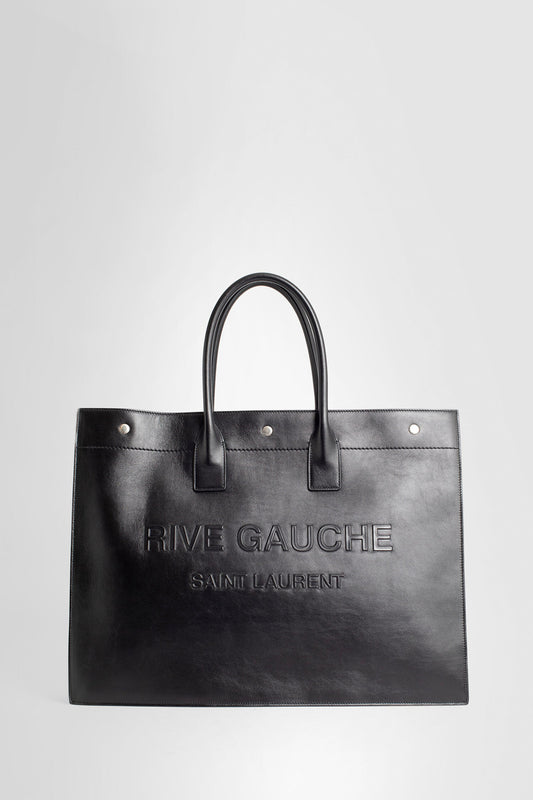 SAINT LAURENT MAN BLACK TOTE BAGS