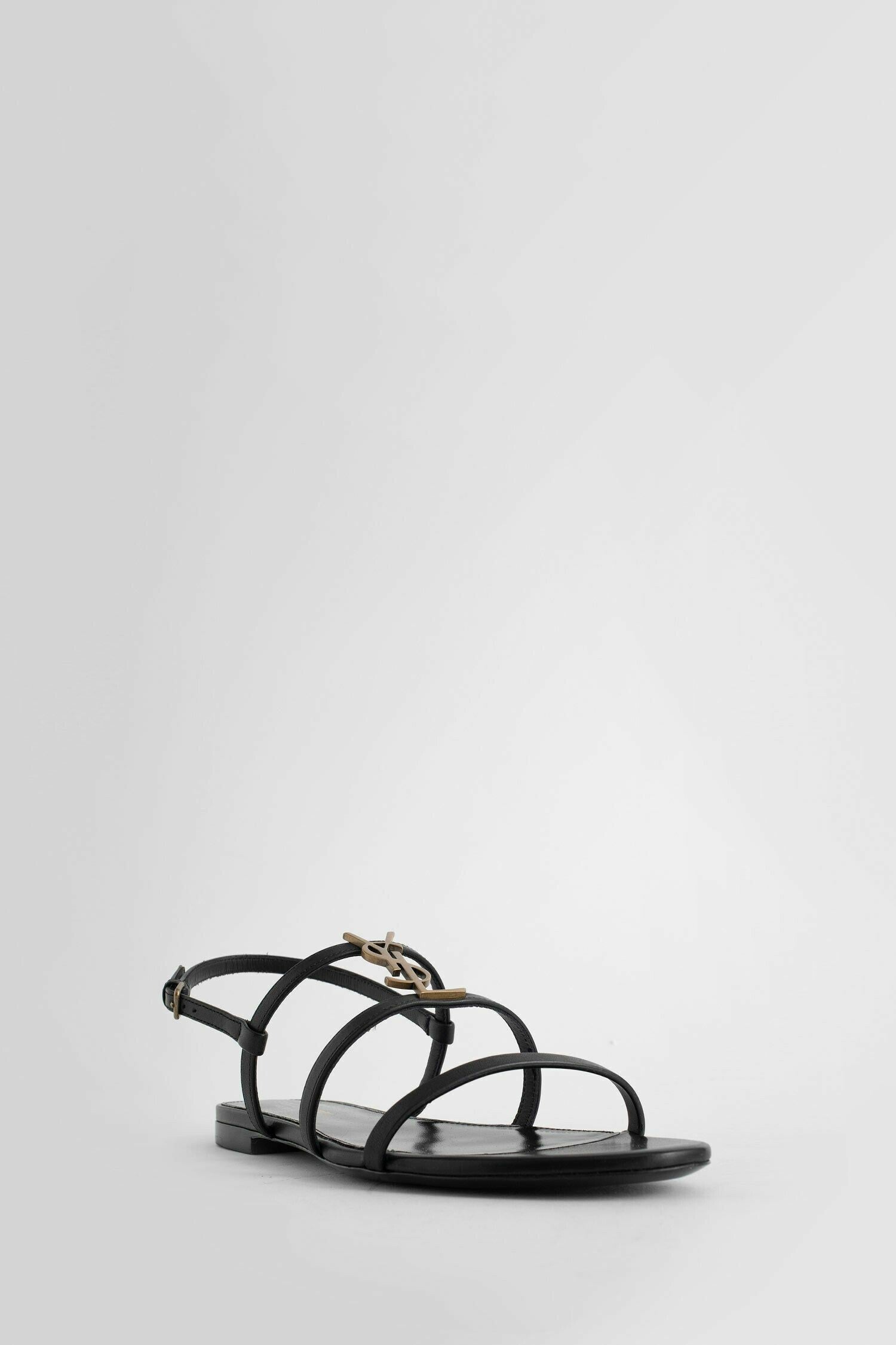 SAINT LAURENT WOMAN BLACK SANDALS