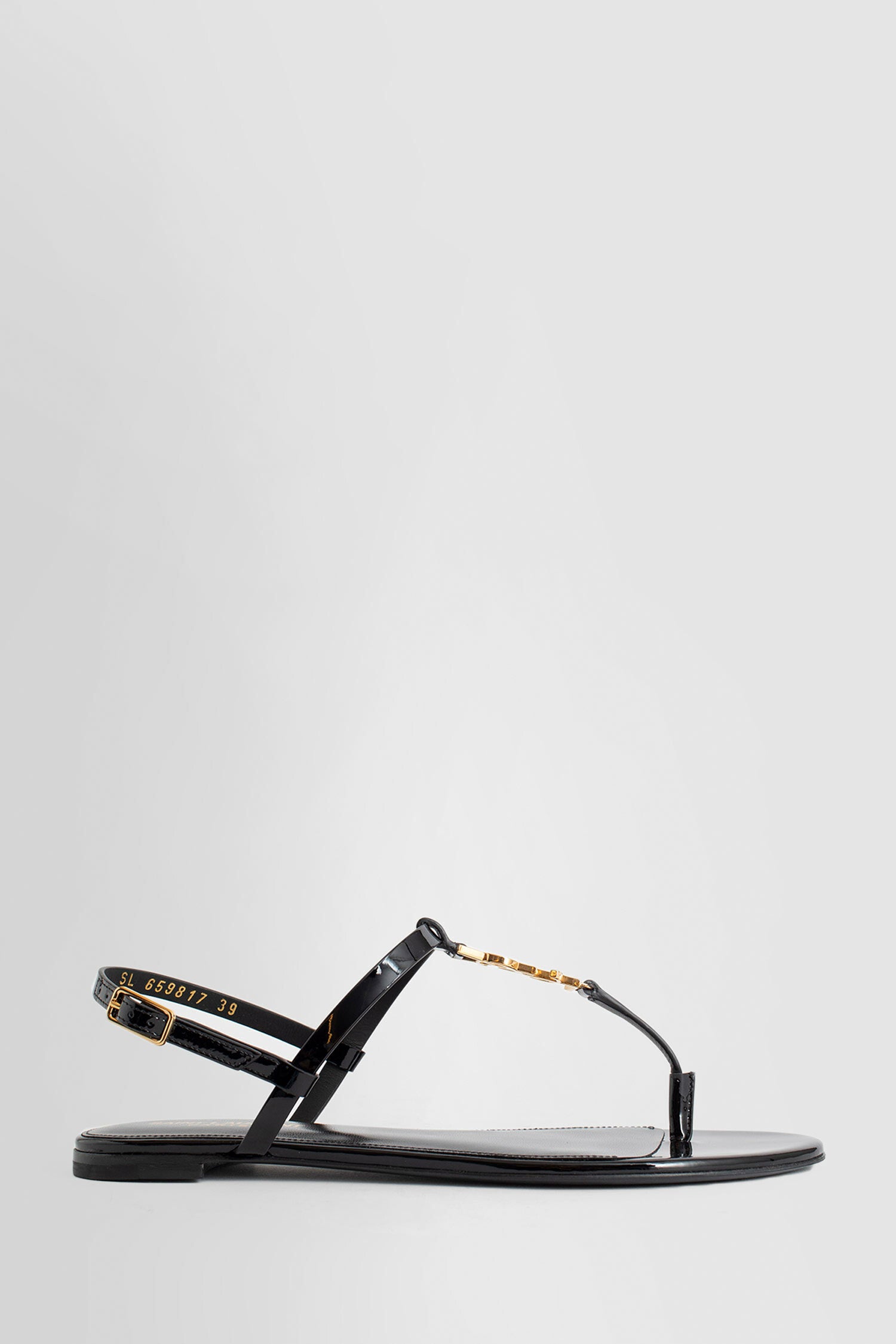 SAINT LAURENT WOMAN BLACK SANDALS