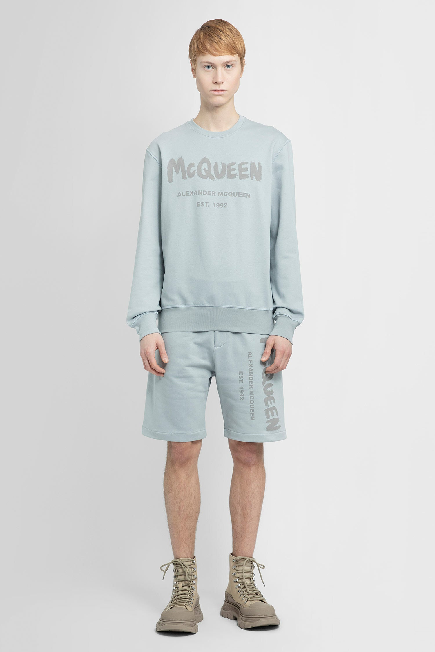 ALEXANDER MCQUEEN MAN GREY SHORTS & SKIRTS