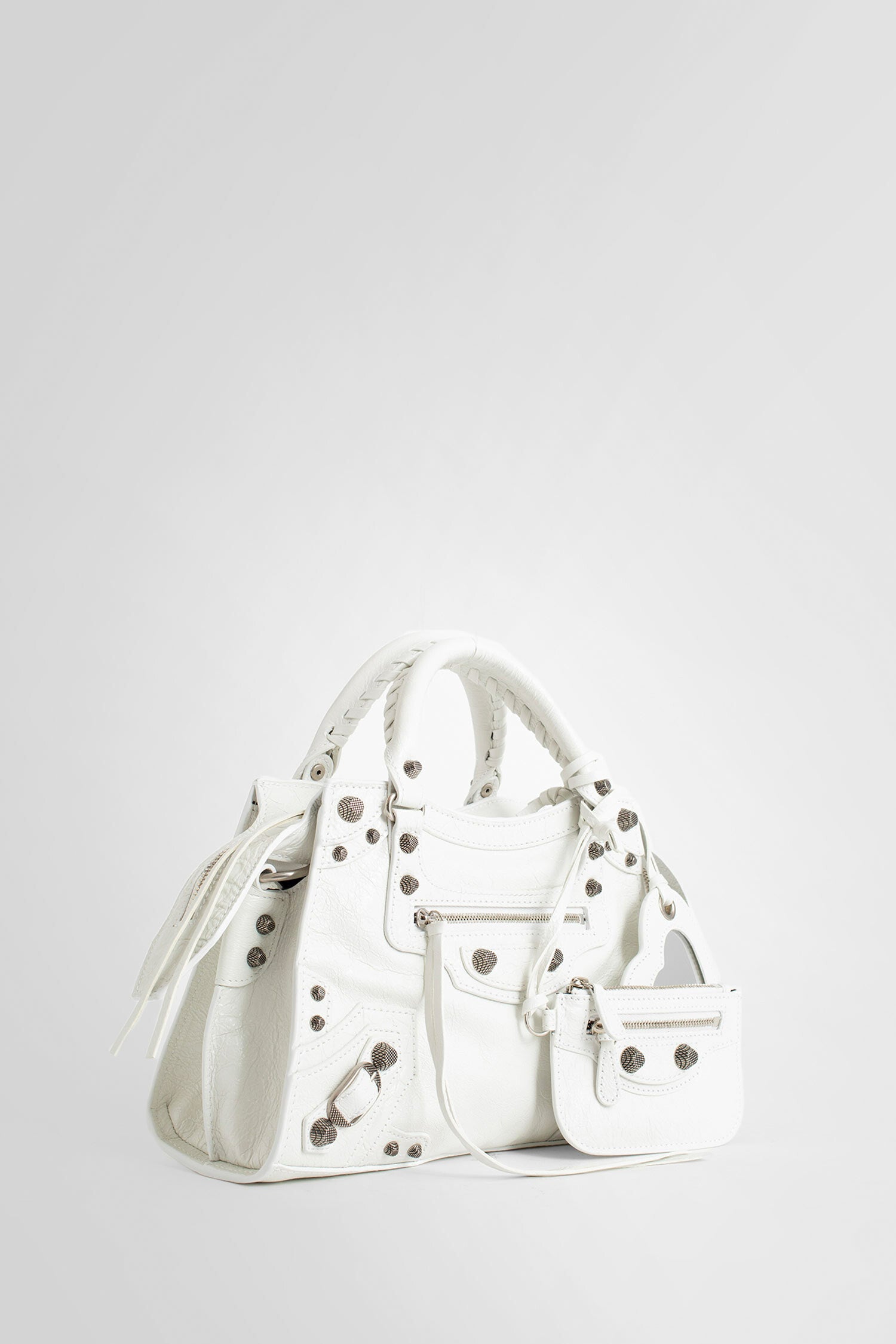 BALENCIAGA WOMAN WHITE TOP HANDLE BAGS