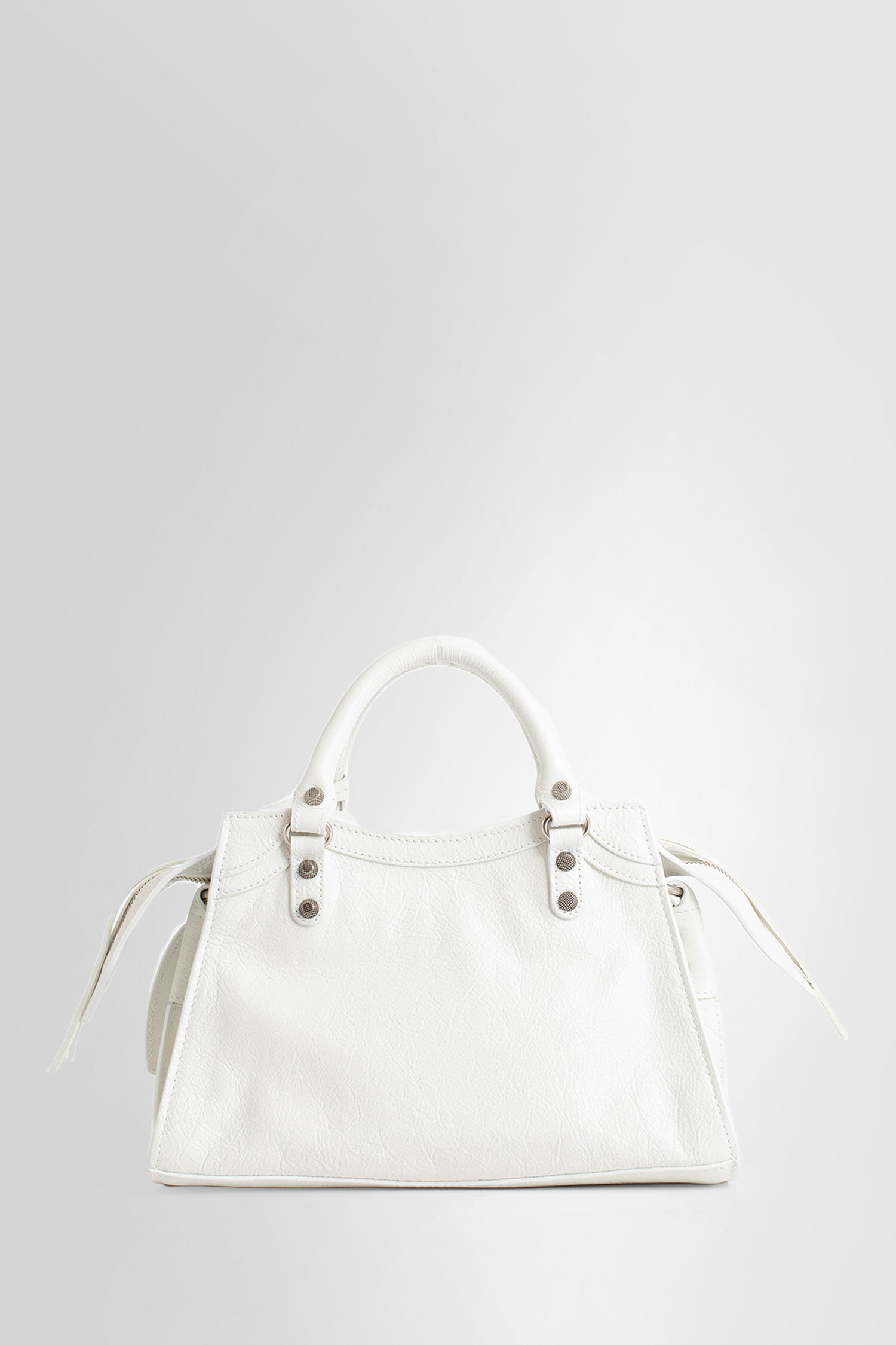 BALENCIAGA WOMAN WHITE TOP HANDLE BAGS