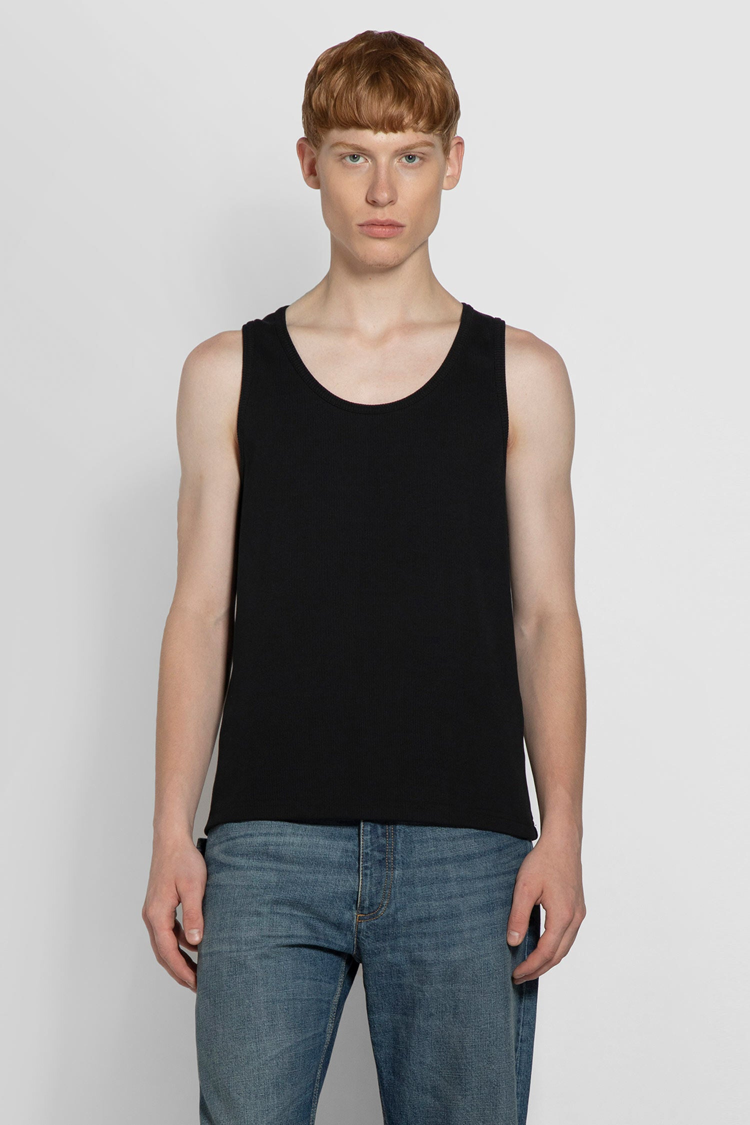 BOTTEGA VENETA MAN BLACK TANK TOPS - BOTTEGA VENETA - TANK TOPS