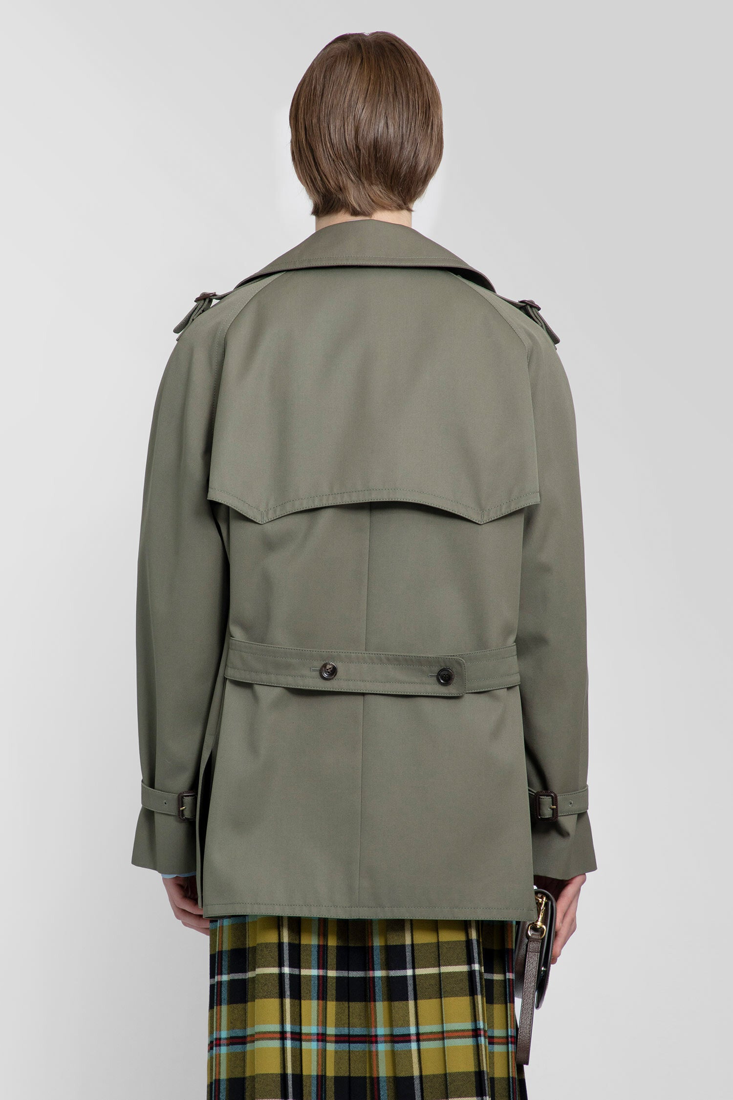 Gucci green clearance trench coat