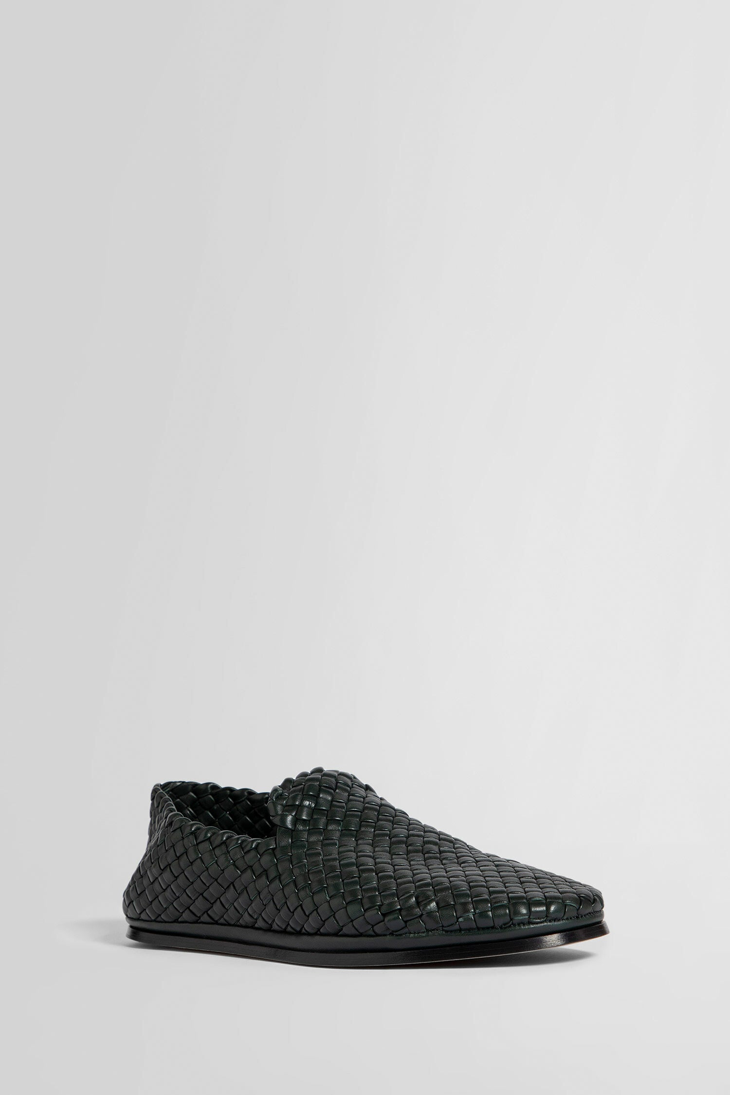 BOTTEGA VENETA MAN GREEN LOAFERS