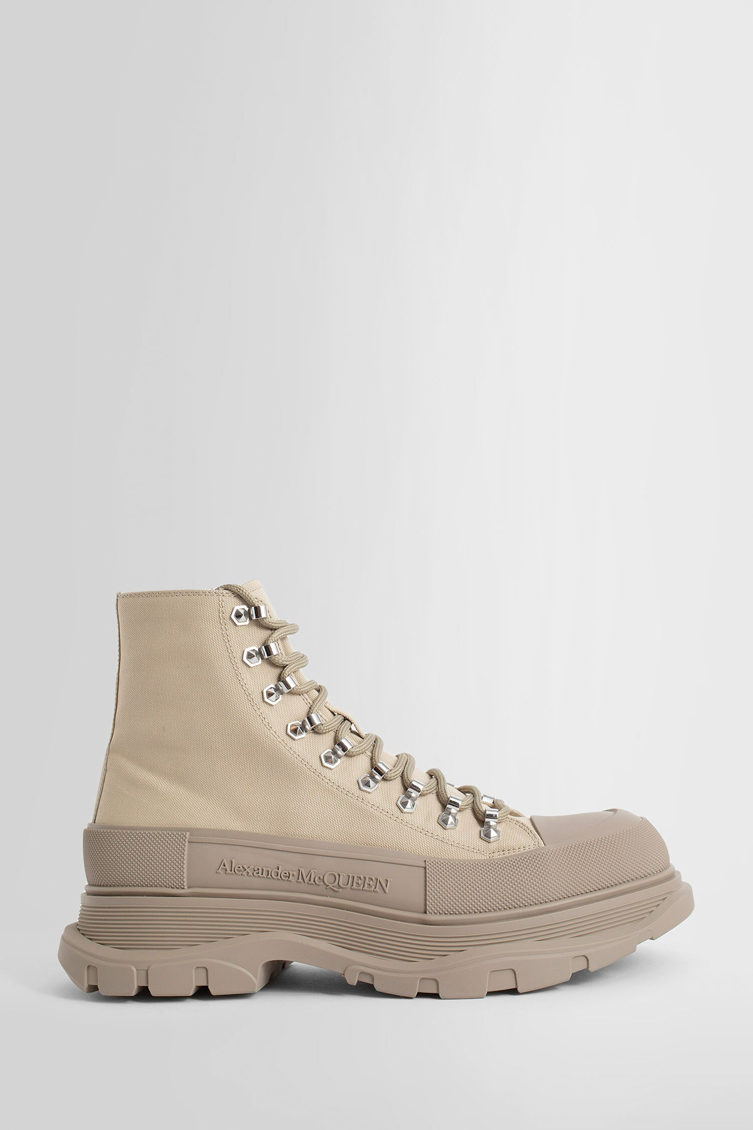 ALEXANDER MCQUEEN MAN BEIGE BOOTS