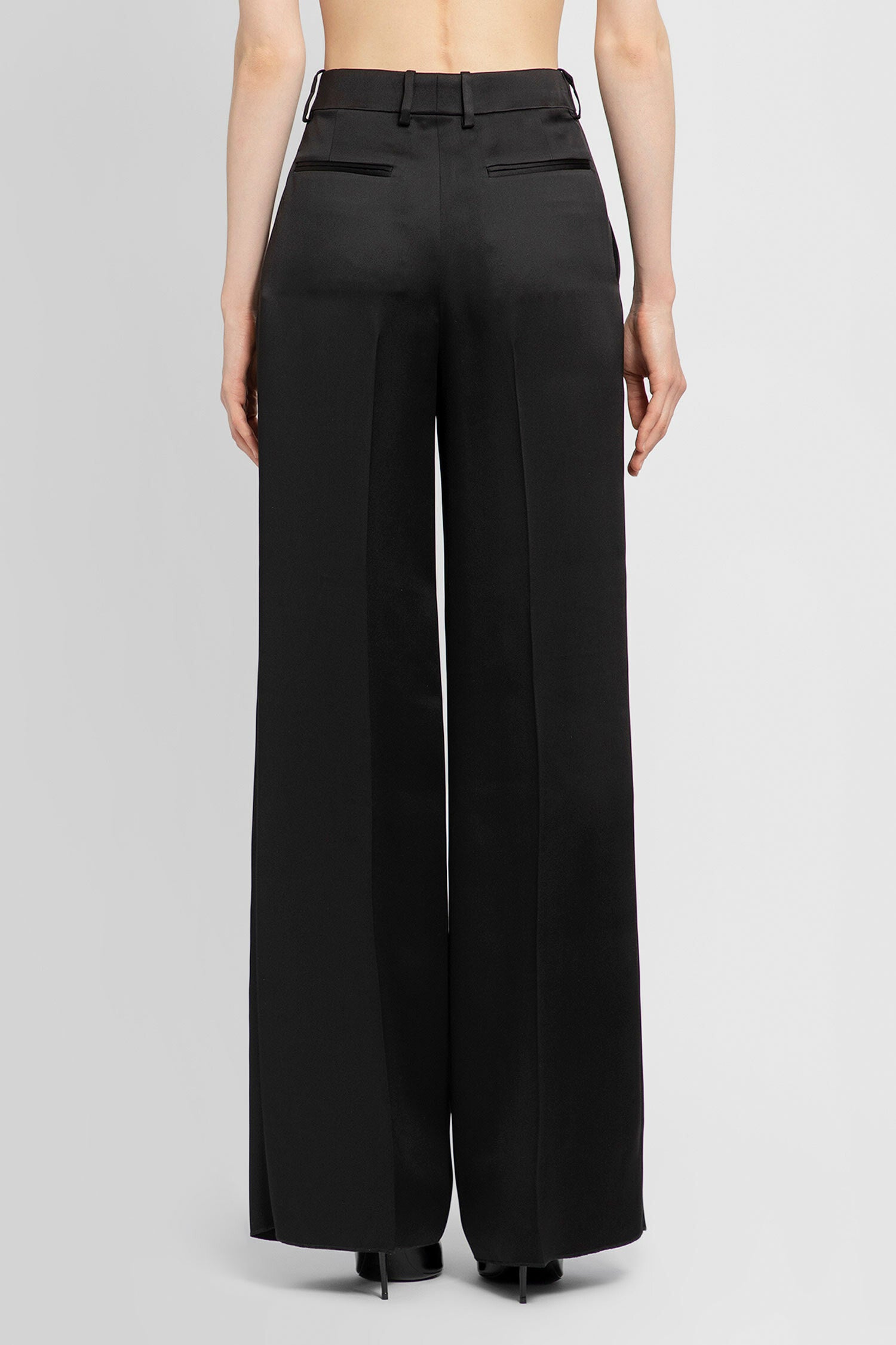 SAINT LAURENT WOMAN BLACK TROUSERS