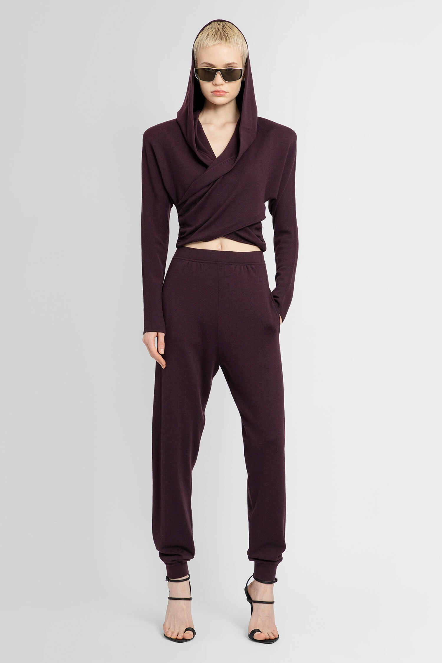 SAINT LAURENT WOMAN PURPLE TROUSERS