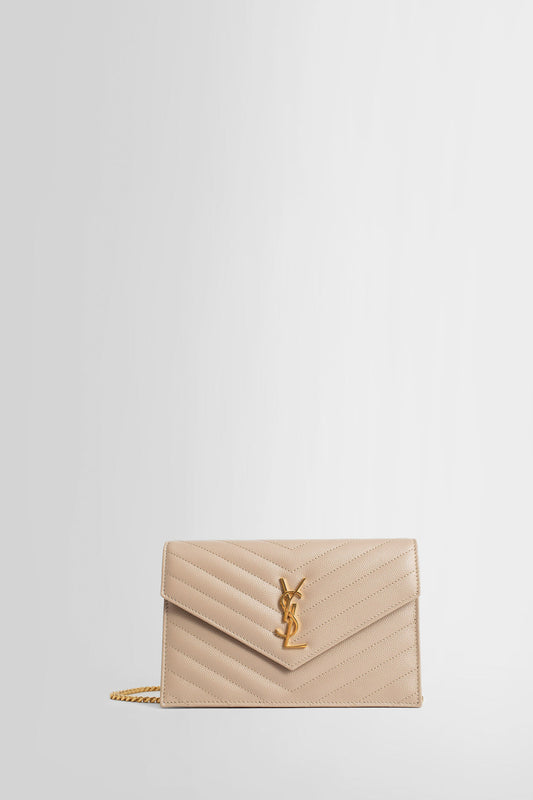 SAINT LAURENT WOMAN BEIGE SHOULDER BAGS