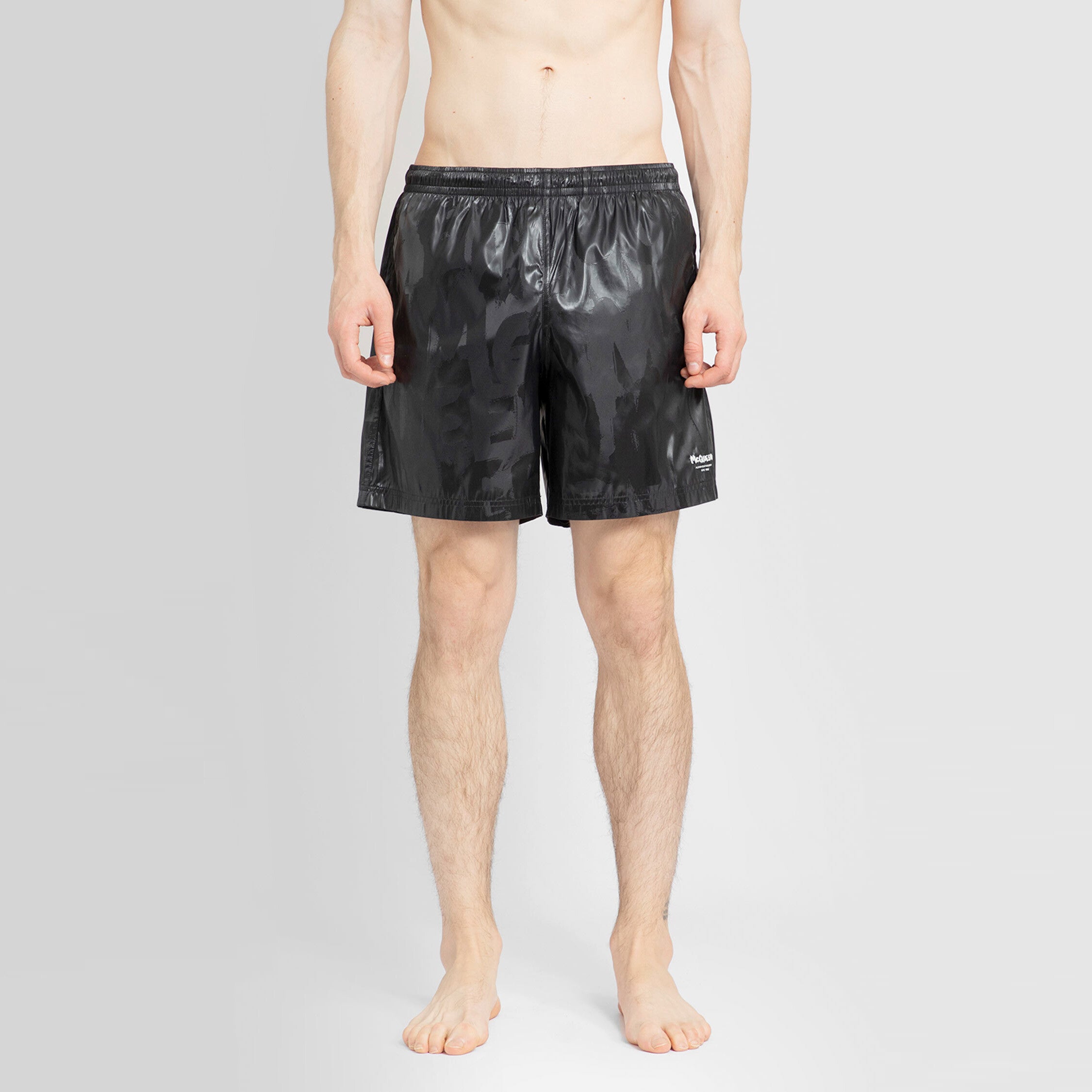 ALEXANDER MCQUEEN MAN BLACK SWIMWEAR - ALEXANDER MCQUEEN