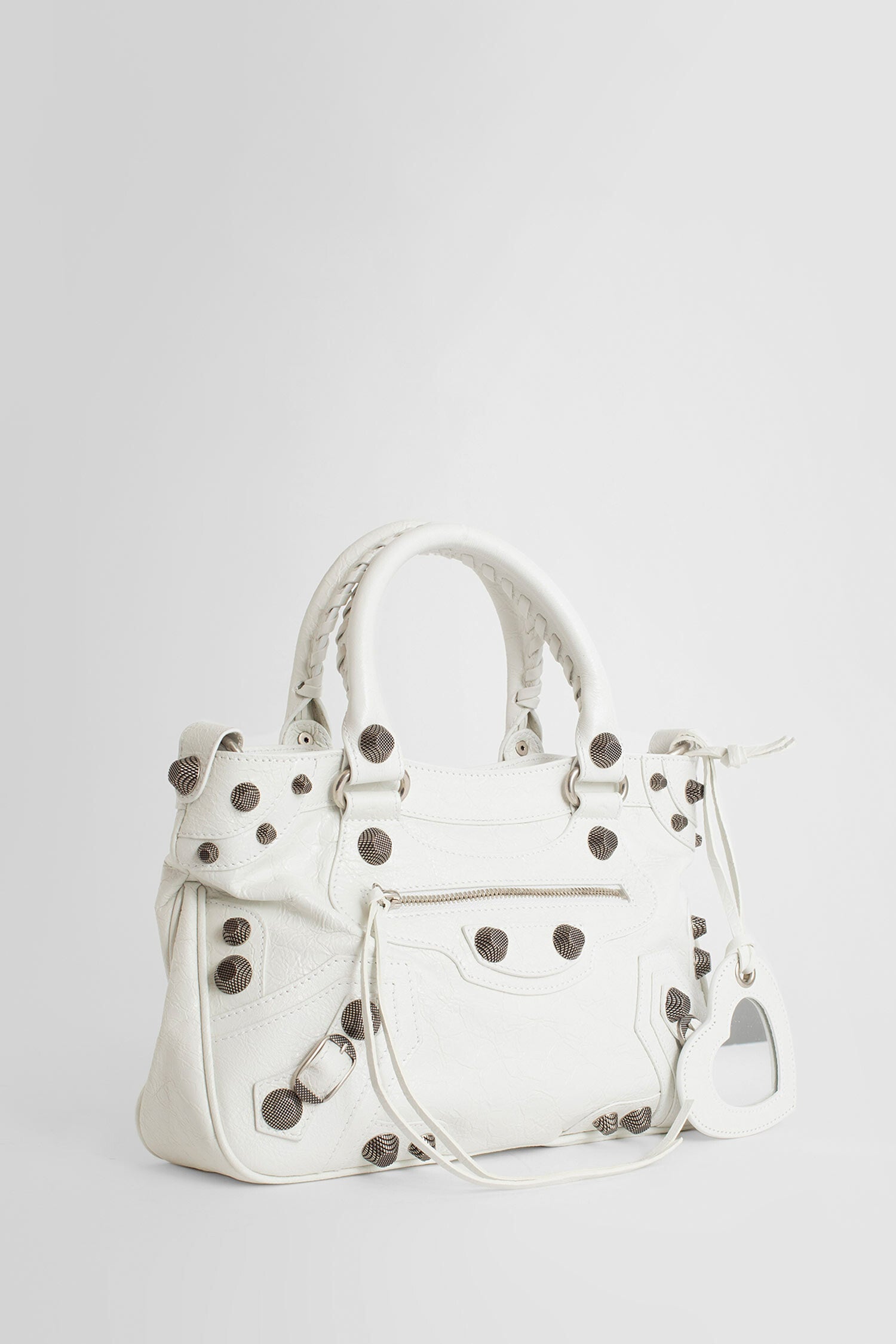 BALENCIAGA WOMAN WHITE TOP HANDLE BAGS