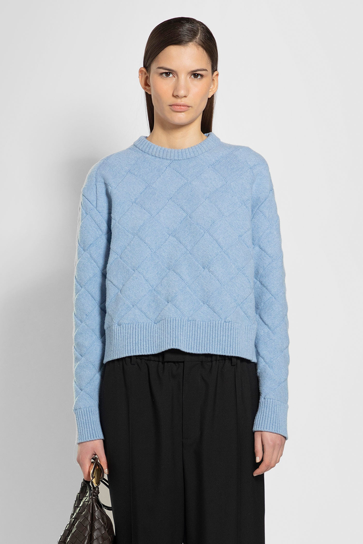 BOTTEGA VENETA WOMAN BLUE KNITWEAR